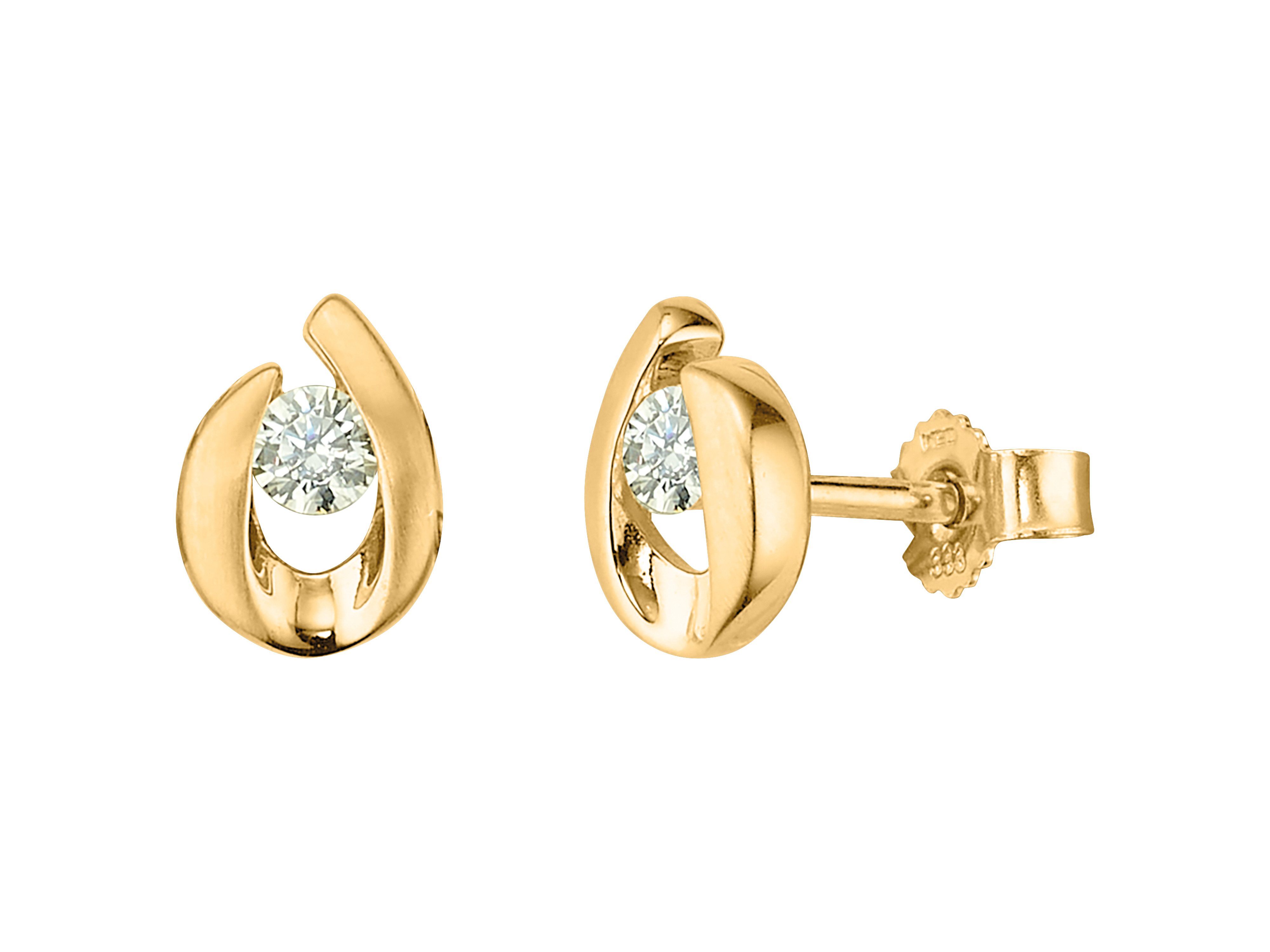 Paar Ohrstecker Schmuck Geschenk Gold 333 Ohrschmuck