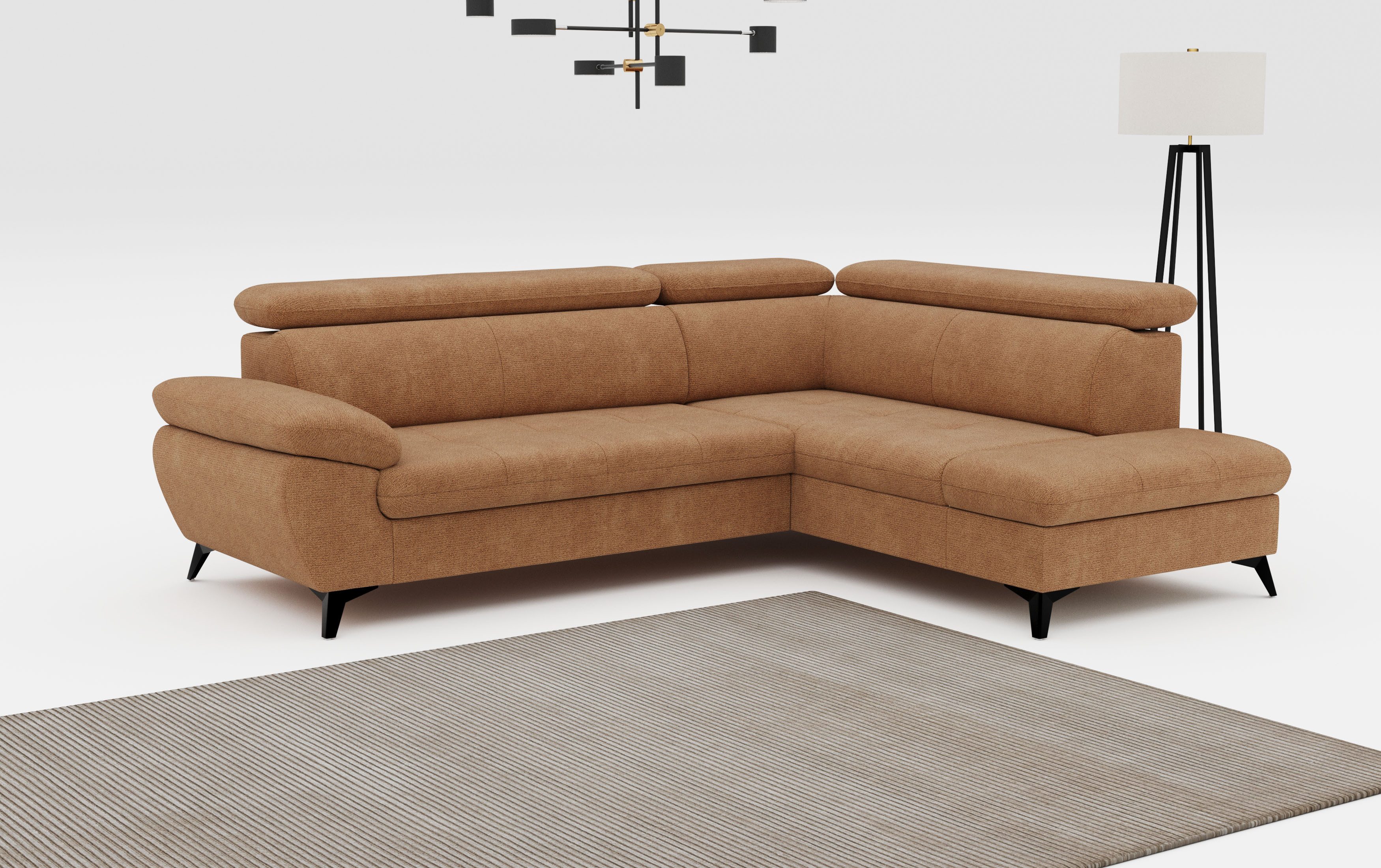 COTTA Ecksofa "Hudson L-Form", mit Kopfteilverstellung, wahlweise mit Bettf günstig online kaufen