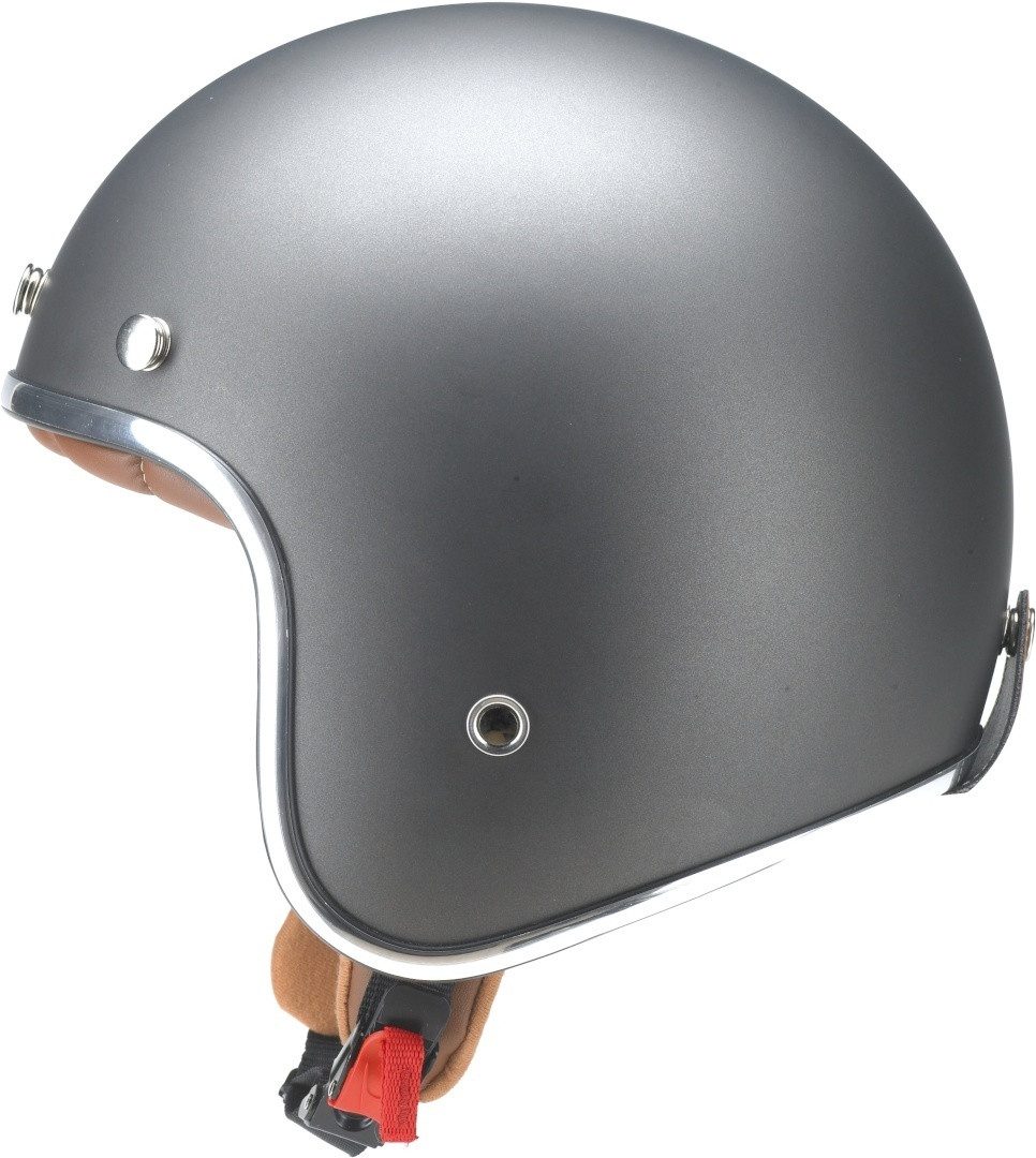 Redbike Motorradhelm RB-756 Titanium Jethelm, Ratschenverschluss