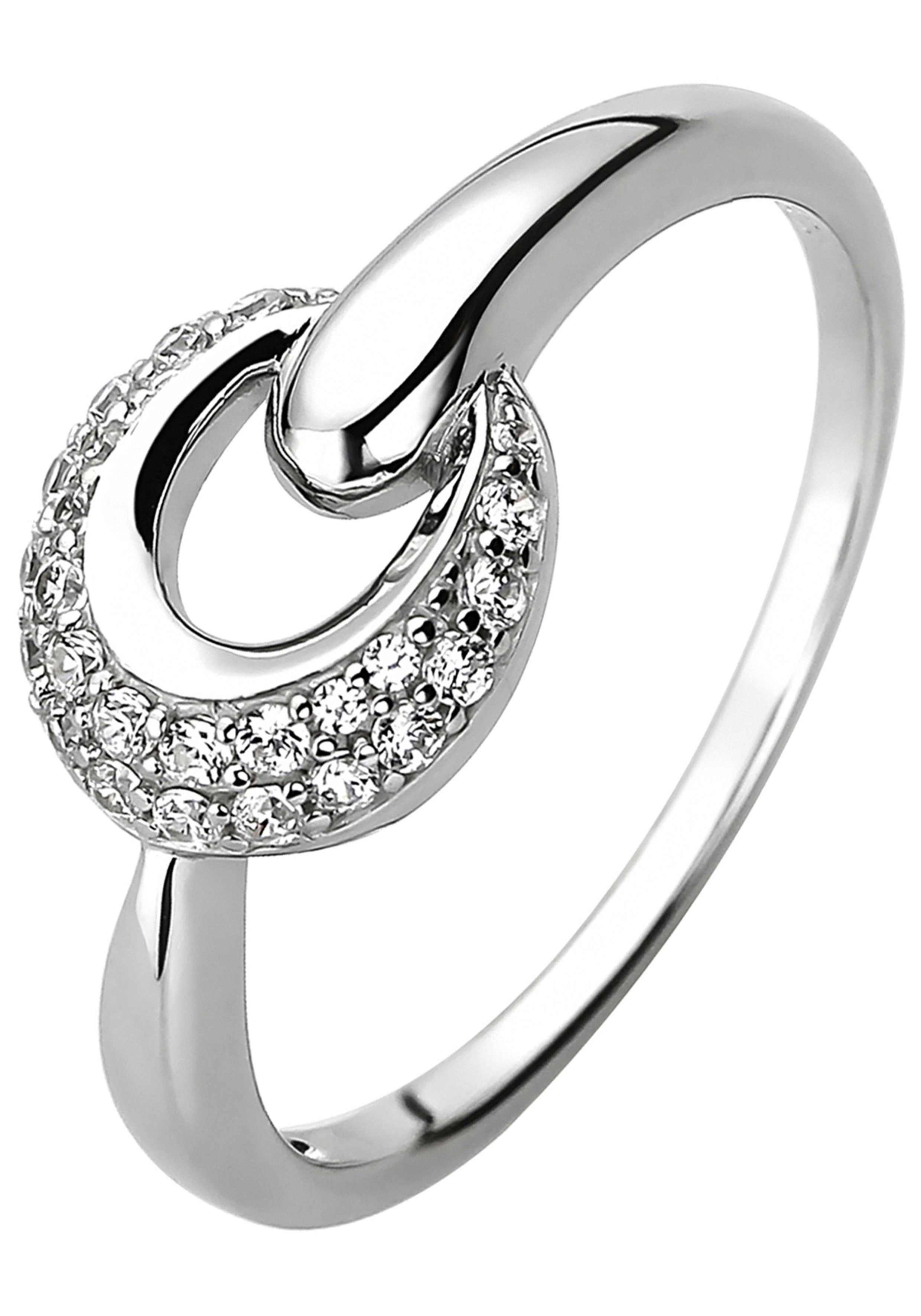 JOBO Fingerring, 925 Silber mit 25 Zirkonia