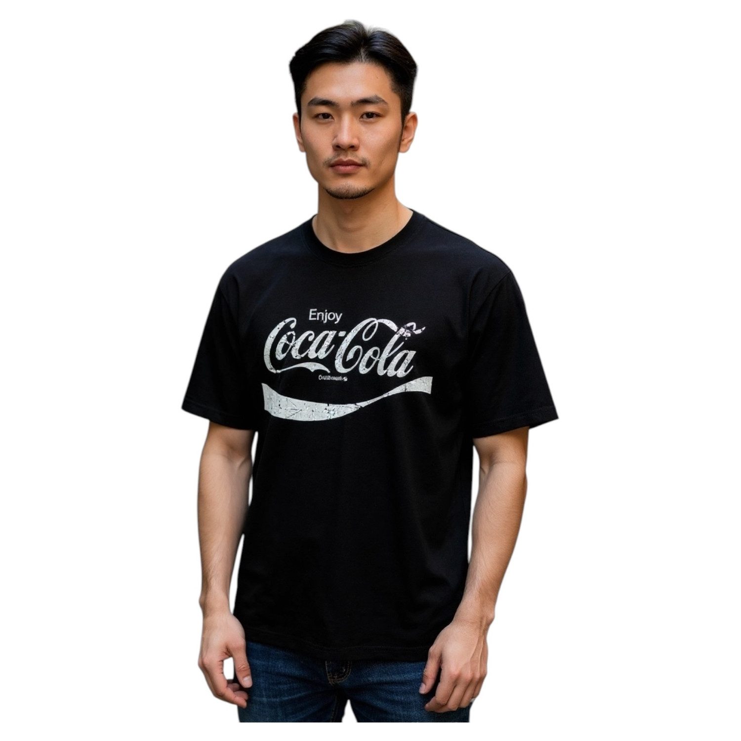 COCA COLA T-Shirt Herren T-Shirt Logo Print Unisex Retro Sammlerstück Party Fanartikel