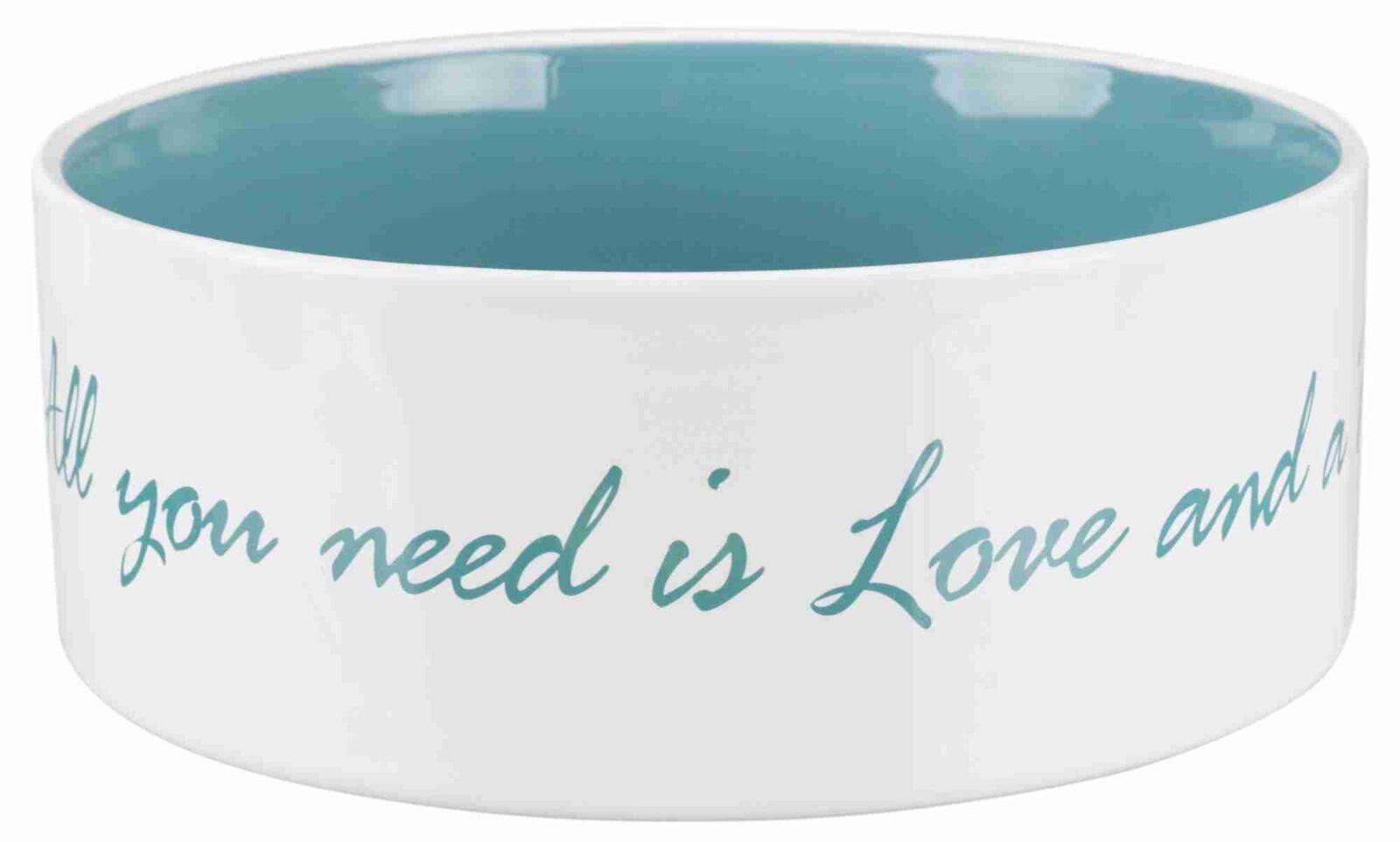 TRIXIE Napf Keramiknapf Pet's Home - creme/petrol - 1,4 l/ø 20 cm