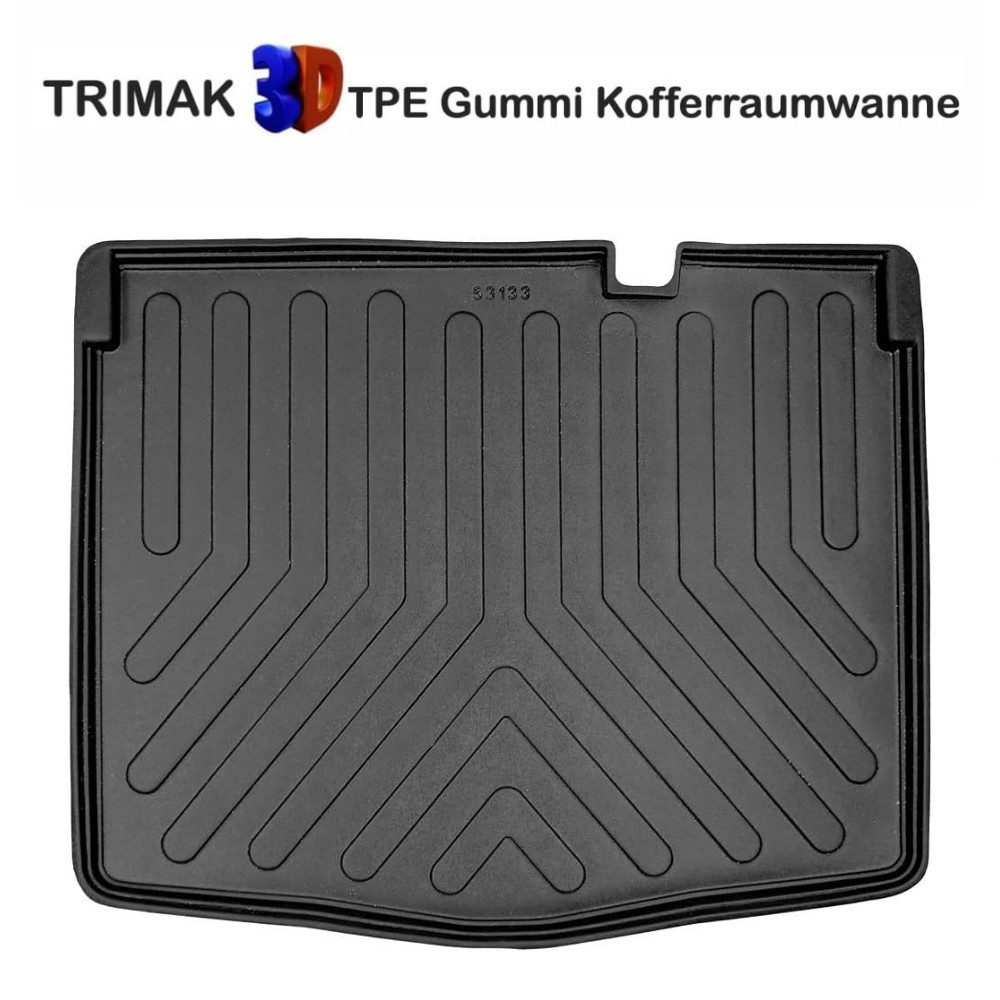 Trimak Passform-Fußmatten Oder Kofferraumwanne Oder Set kompatibel mit Jeep Renegade, Jeep Renegade ab 2014 Untere Kofferraummatte TPE Antirutschmatte