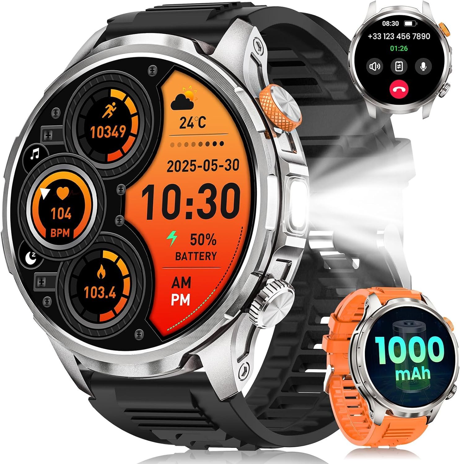 NAIXUES AK90 Smartwatch (4,8 cm, android ios)