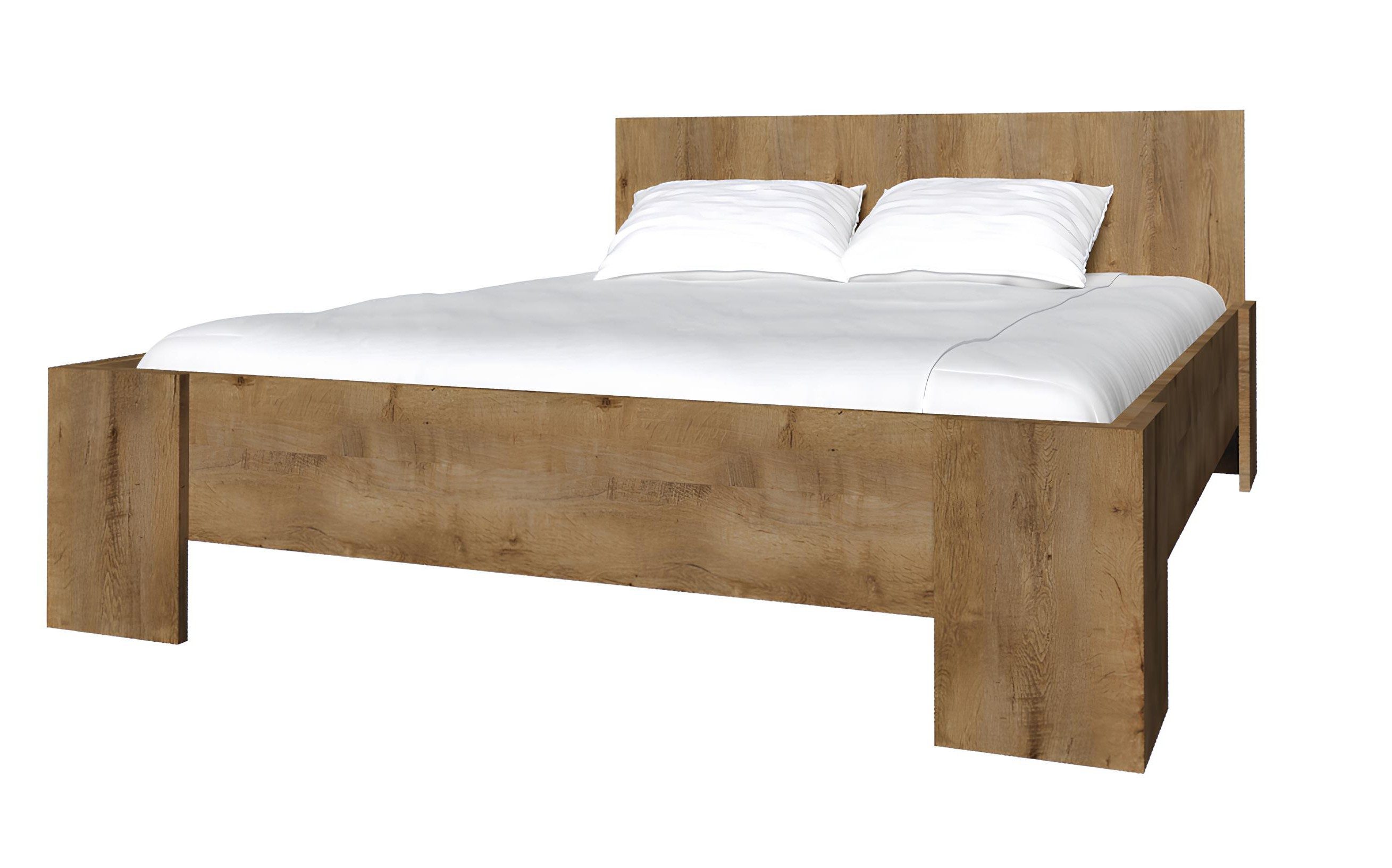 Xlmoebel Holzbett Luxus Designer Bett aus edlem Polsterstoff mit Holzdetails (Bett, 1-tlg., Bett), Hergestellt in Europa