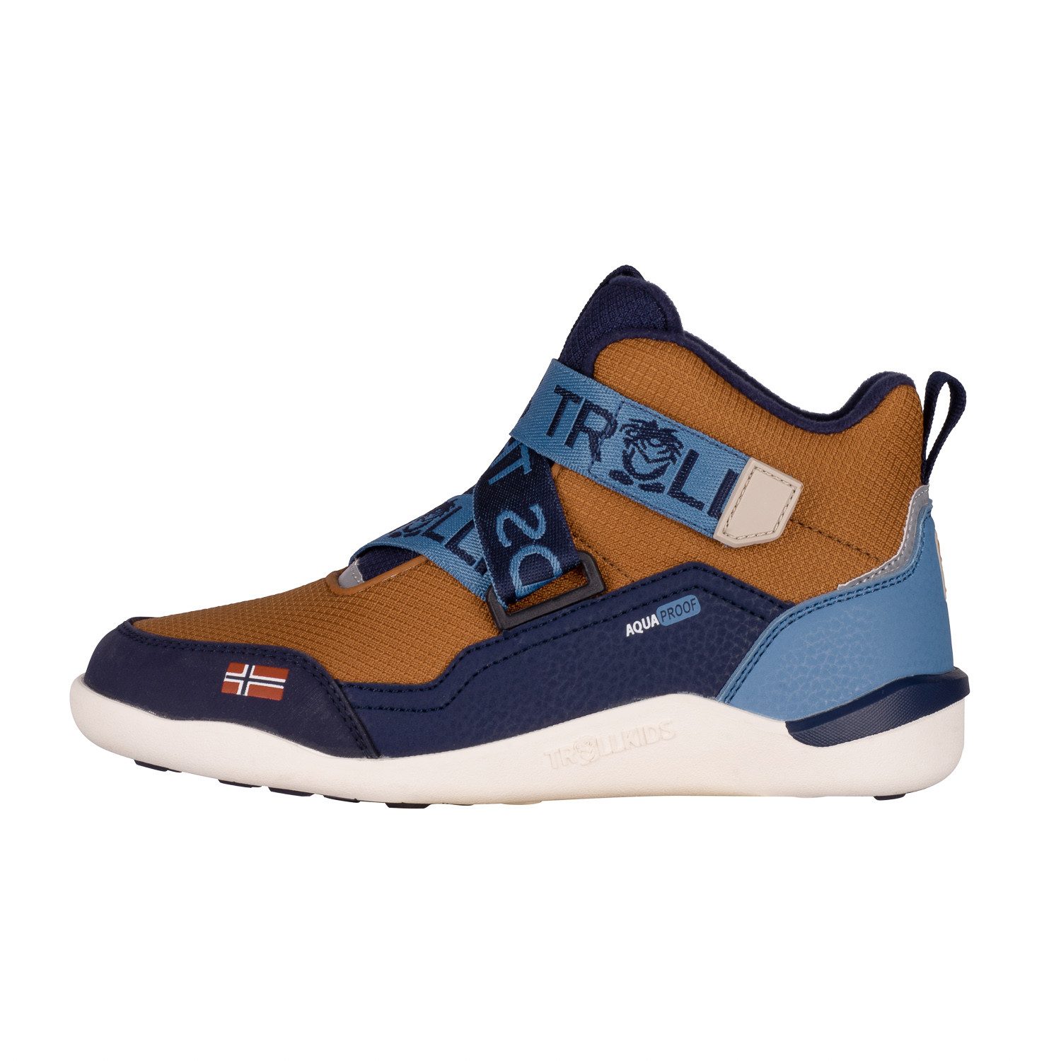 TROLLKIDS KIDS NORDFJORD BAREFOOT WINTER HIKER Barfußschuh wasserdicht, warmes Fleecefutter