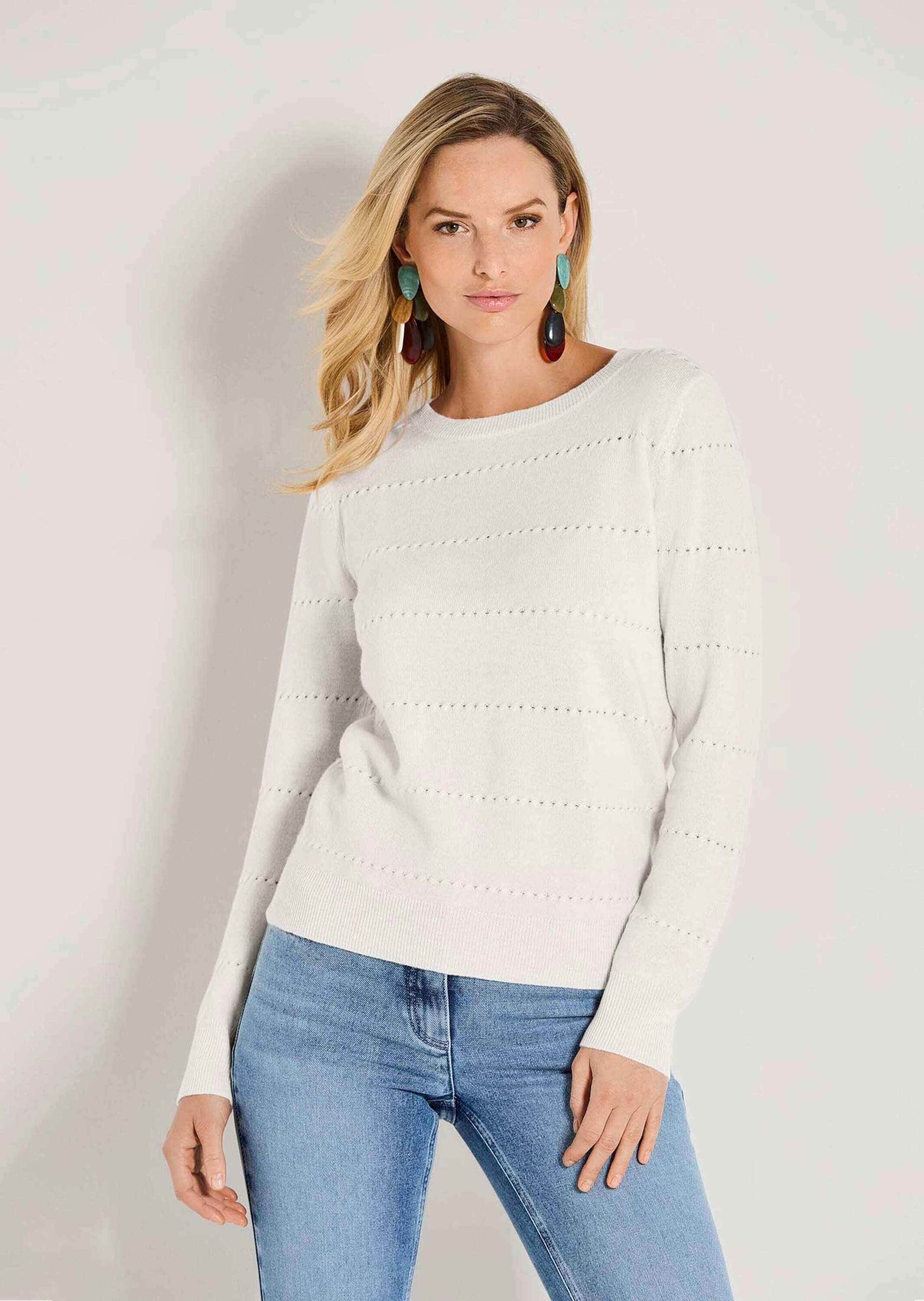 MADELEINE Strickpullover Luxuriöser Kaschmirpullover mit Ajour-Muster günstig online kaufen