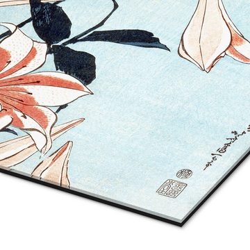 Posterlounge XXL-Wandbild Katsushika Hokusai, Trompetenlilien, Wohnzimmer Malerei