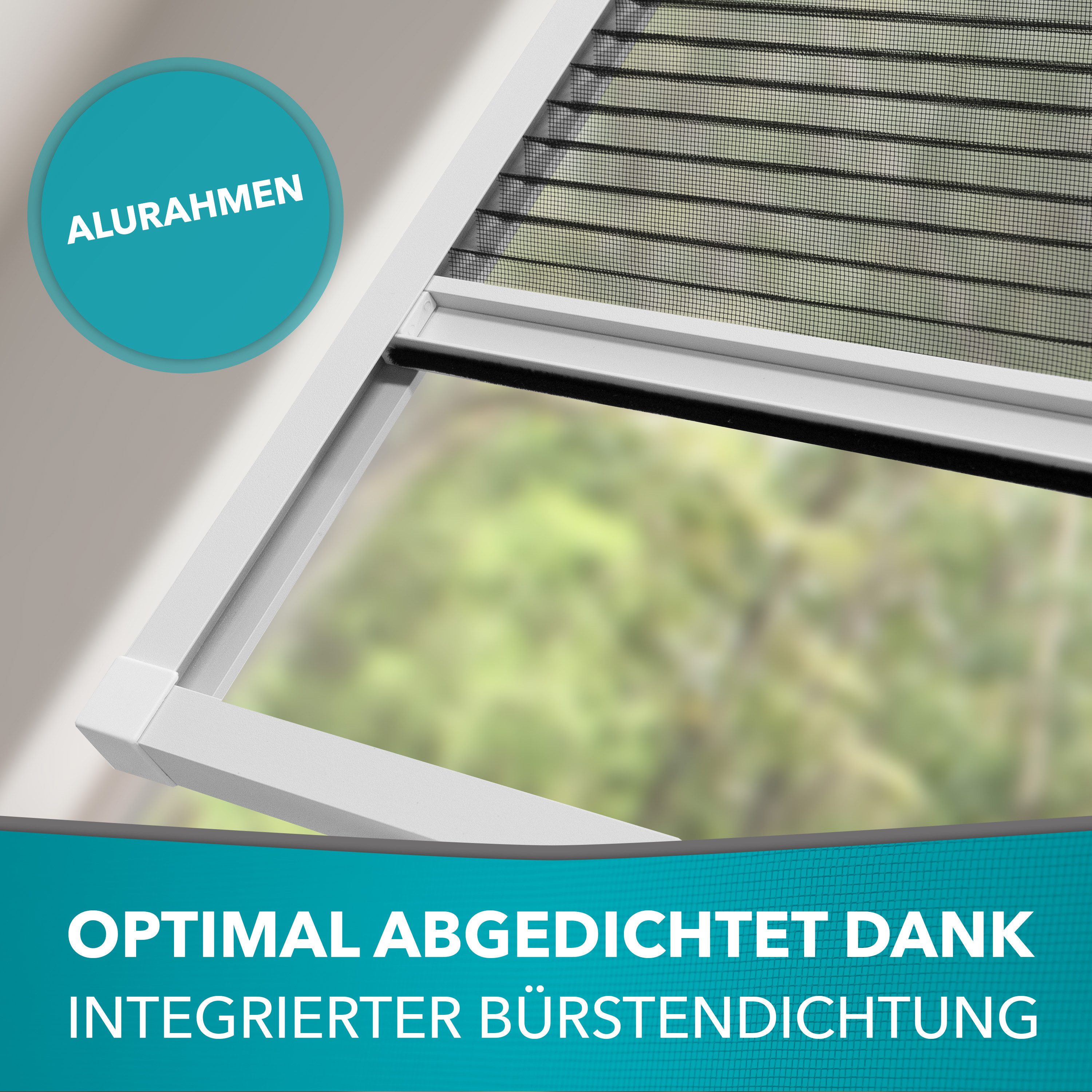 APANA Insektenschutz-Fensterrahmen Fliegengitter Insektenschutz Dachfenster Plissee Alurahmen Bausatz, Farbe:weiß (RAL9010),Größe (Breite x Höhe):80 x 160 cm – Bild 4 von 5