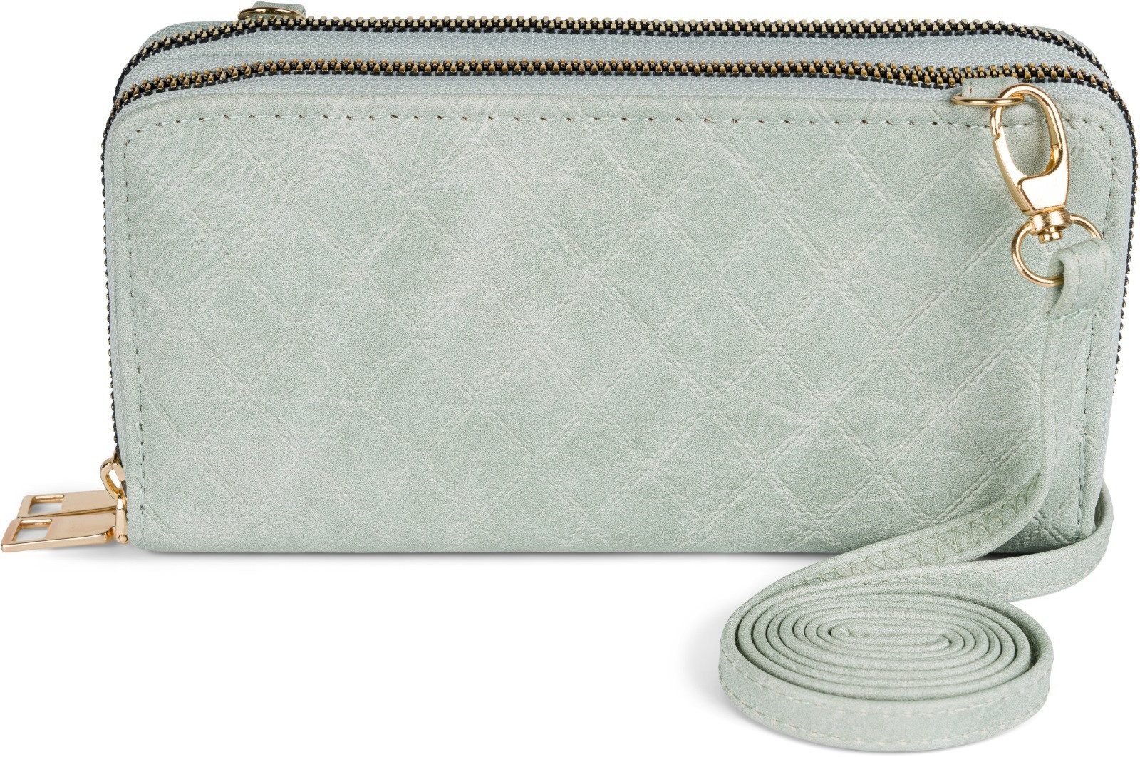 styleBREAKER Mini Bag 2 in 1 Umhängetasche - Geldbörse Rauten (1-tlg)