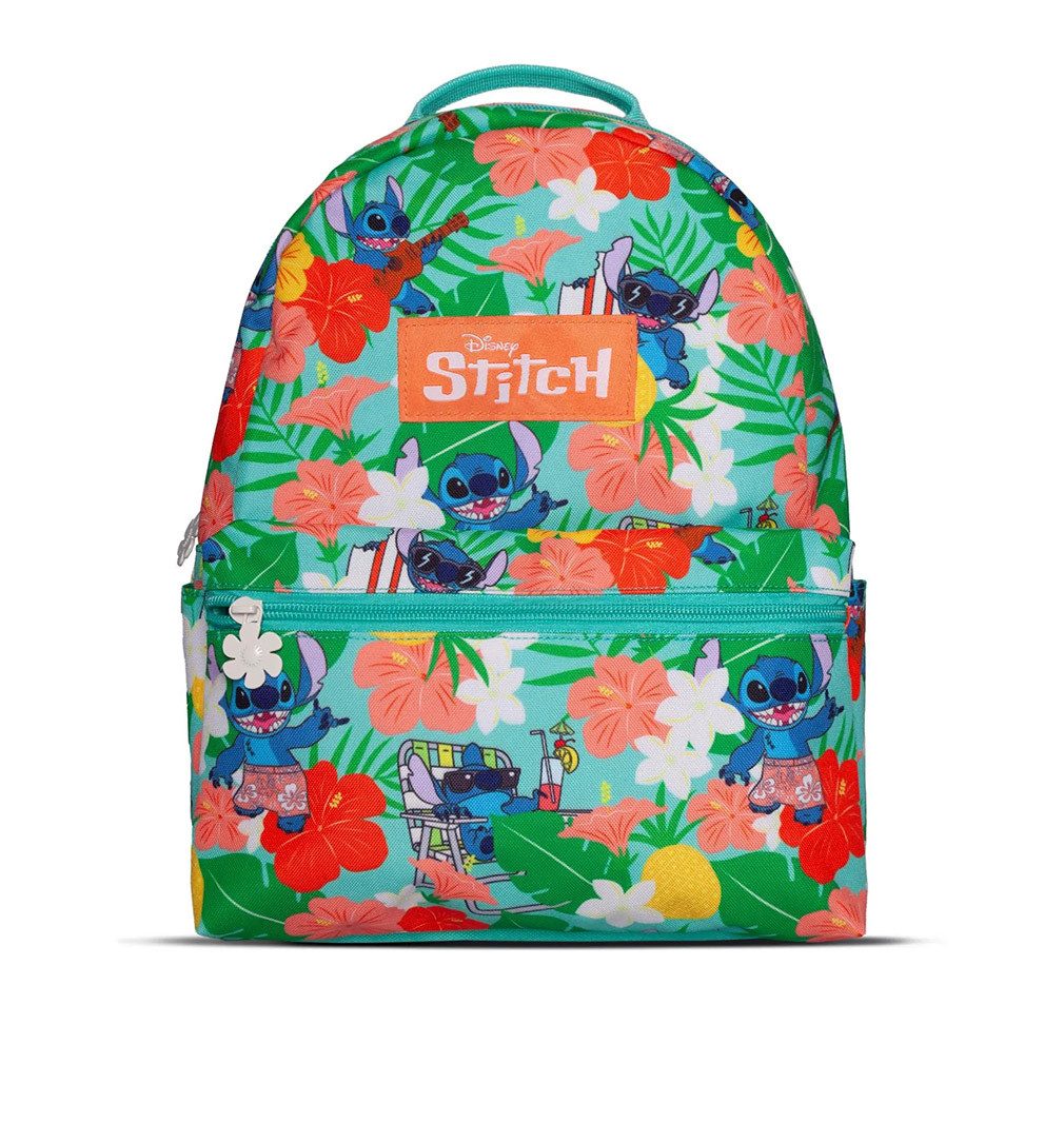 Lilo & Stitch Rucksack Hawaii Vibes, Disney Tropische Blumen Daypack