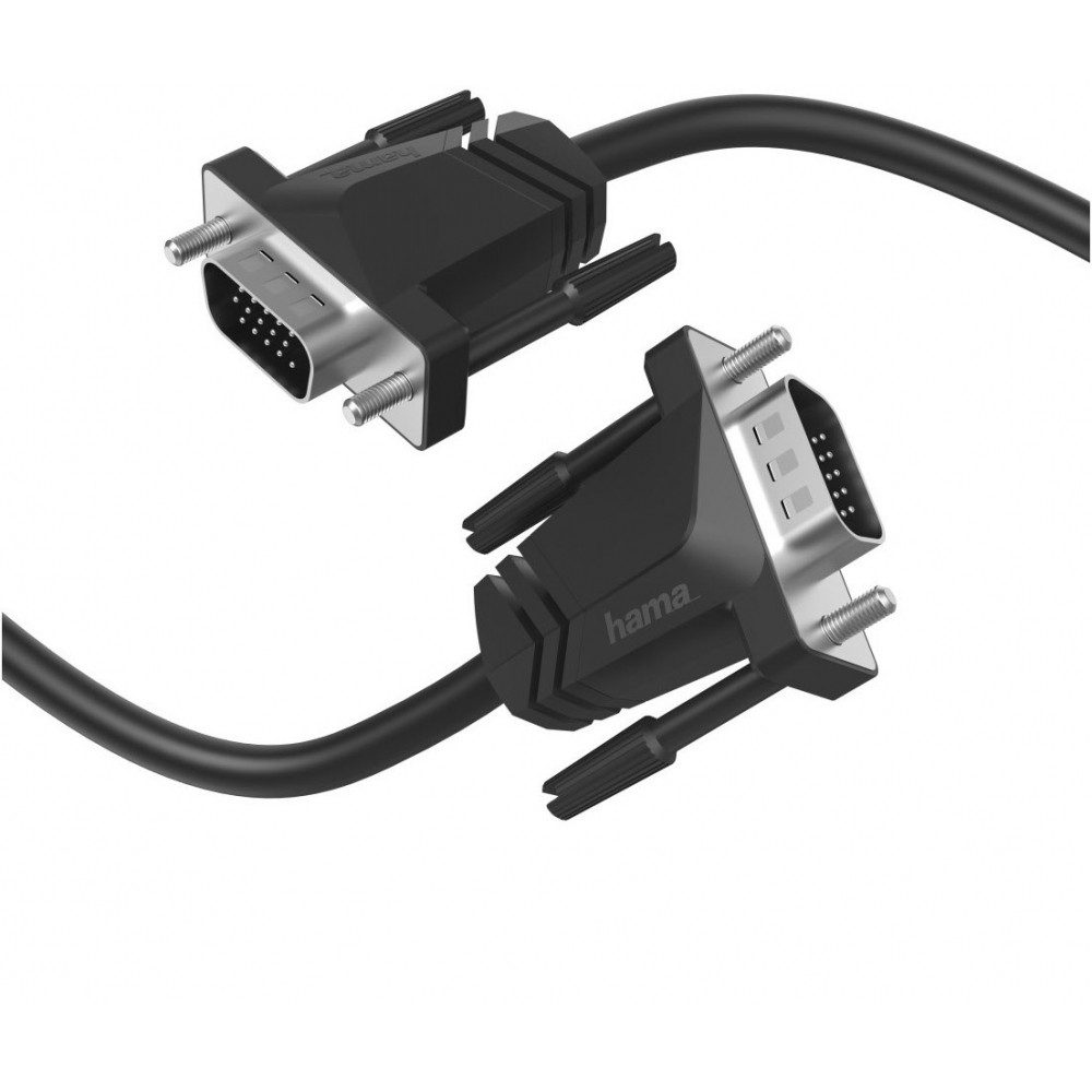 Hama Hama VGA-Kabel 3m schwarz für PC und Laptop. Video-Kabel, VGA, VGA, schwarz