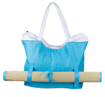 Rungassi Standbag Strandtasche Badetasche Tasche mit Strandmatte Farbe: blau