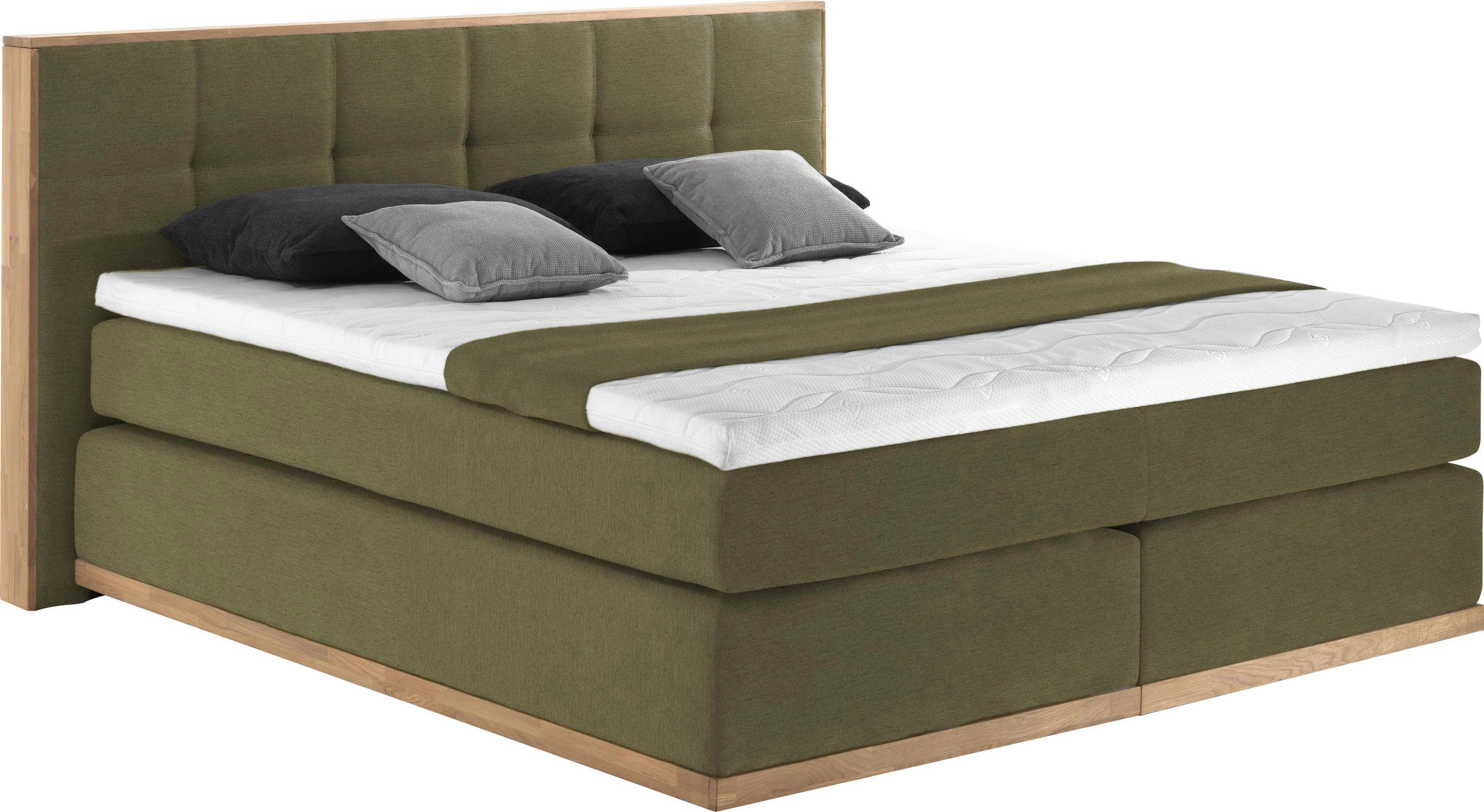 Home affaire Boxspringbett Vinton, aus massiver Eiche, verschiedene Härtegrade (auch H4)