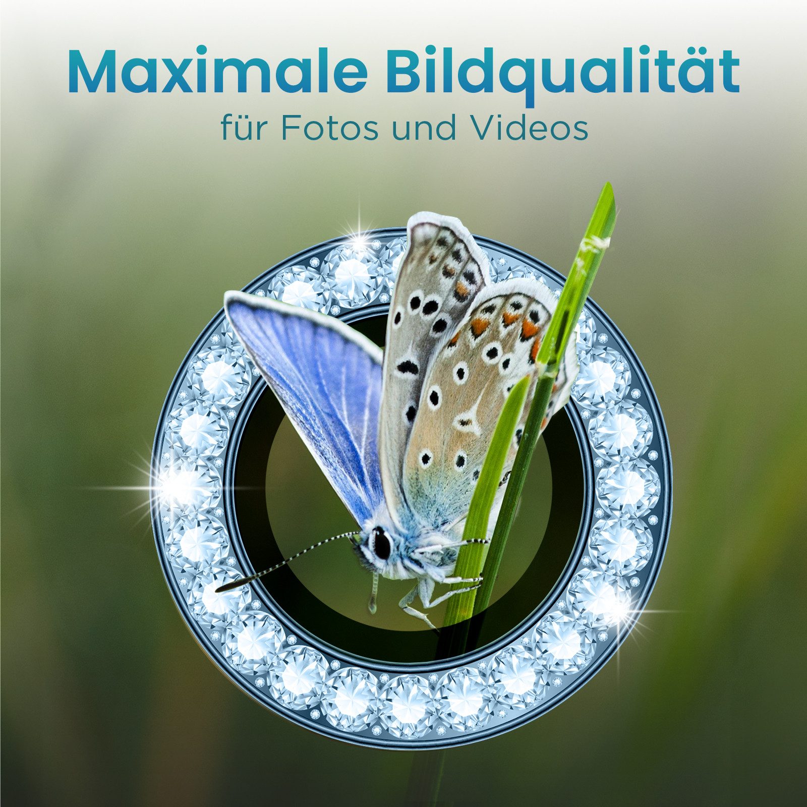 Tec-Expert Kameraschutzglas 9H Glas Set Sierra-Blau Schmuckstein für Samsung Galaxy S26 Ultra für Samsung Galaxy S26 Ultra, Linsenschutzglas Set, 1 Stück, Kamer – Bild 4 von 5