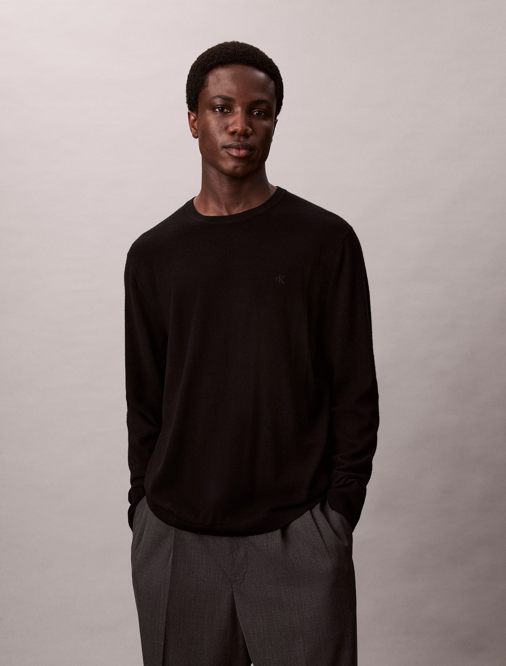 Calvin Klein Strickpullover LS 100% MERINO günstig online kaufen