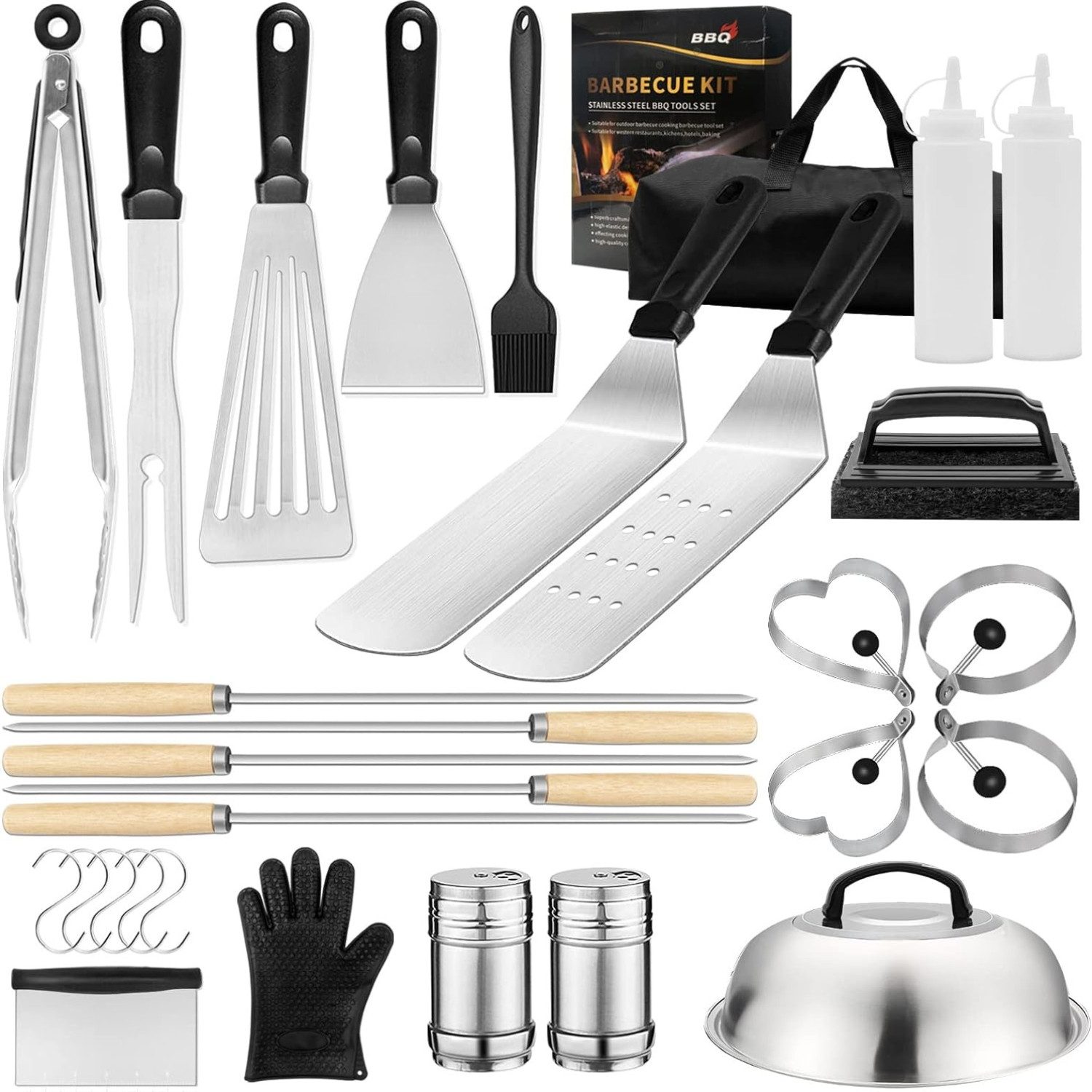 Grillbesteck-Set XL Grillzubehör Set 30tlg Grillbesteck Set Geschenke für Männer