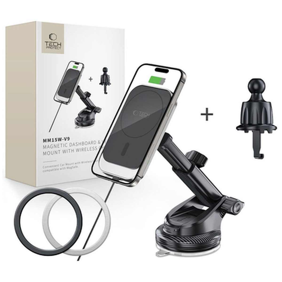 TECH PROTECT Handy-Halterung Tech Protect MM15W V9 Autohalterung mit MagSafe, (1-tlg)