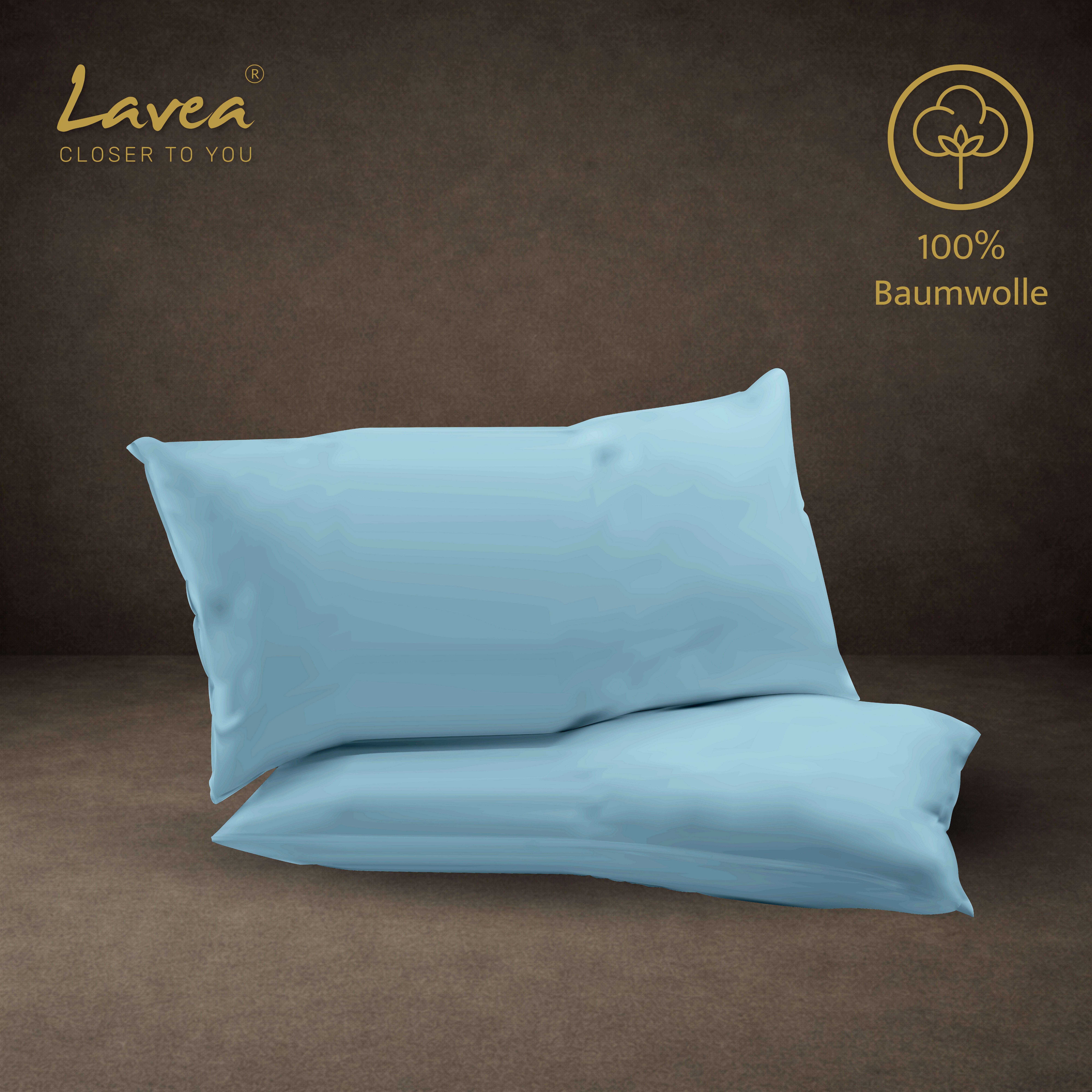 Lavea Kissenbezug 2er Set 100% Baumwolle flauschig, Jasmin, Kissenhülle, Kissenbezüge, (2 Stück), pflegeleicht, langlebige Qualität, mit Reißverschluss – Bild 4 von 5