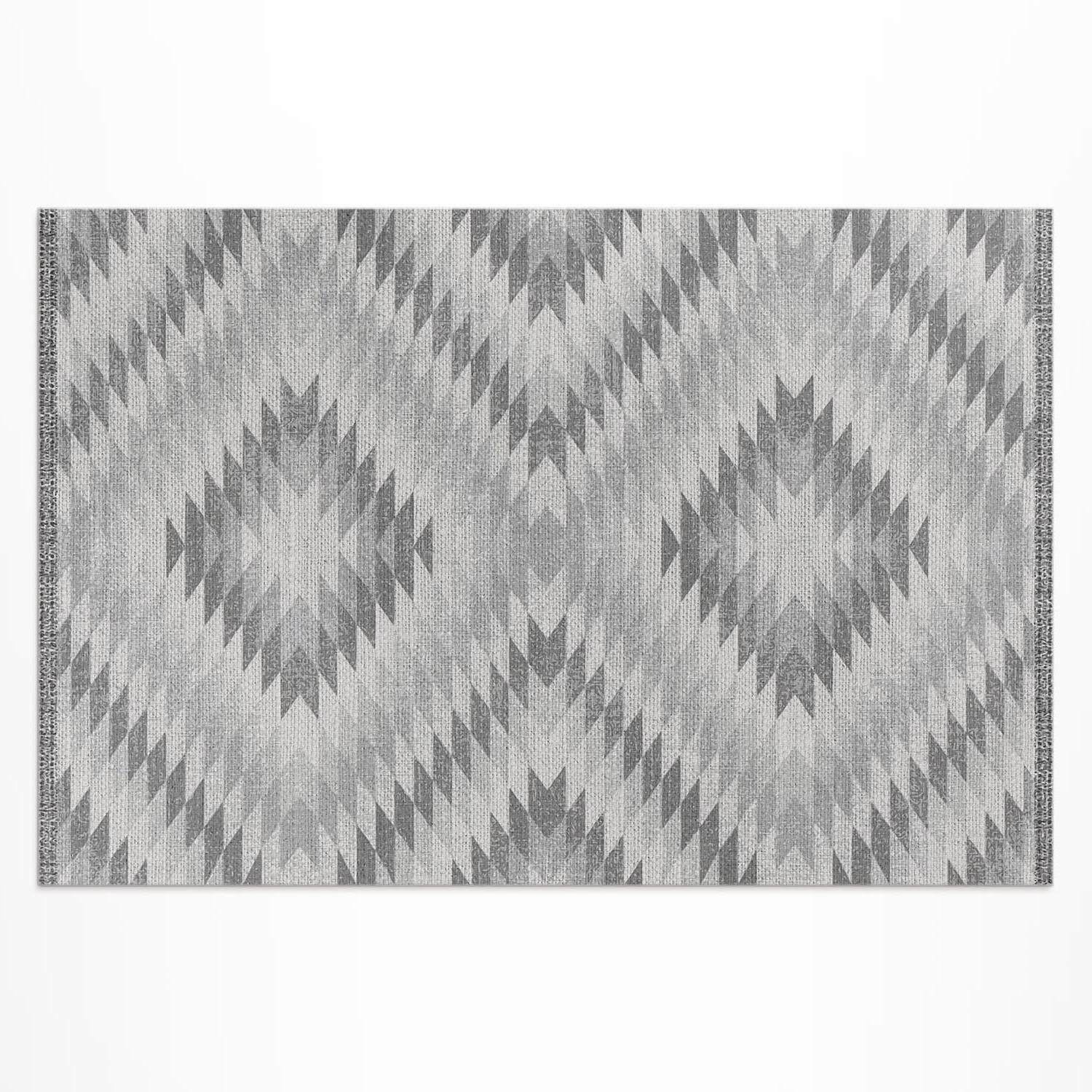 Tulup Vinylteppich Türkische Zierpflanze, Grau Vinylteppich für Outdoor, Vinylboden, Höhe: 150 mm