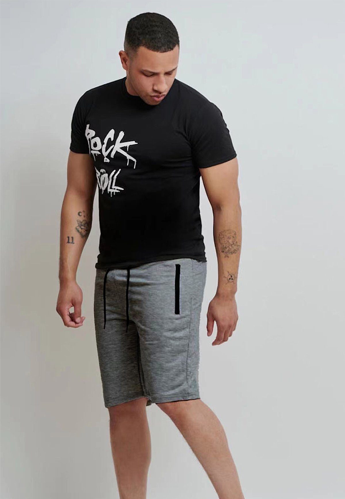 FORBEST Sweatshorts Kurze Basic Sport Sweat Shorts (1-tlg) 4159 in Dunkelgrau