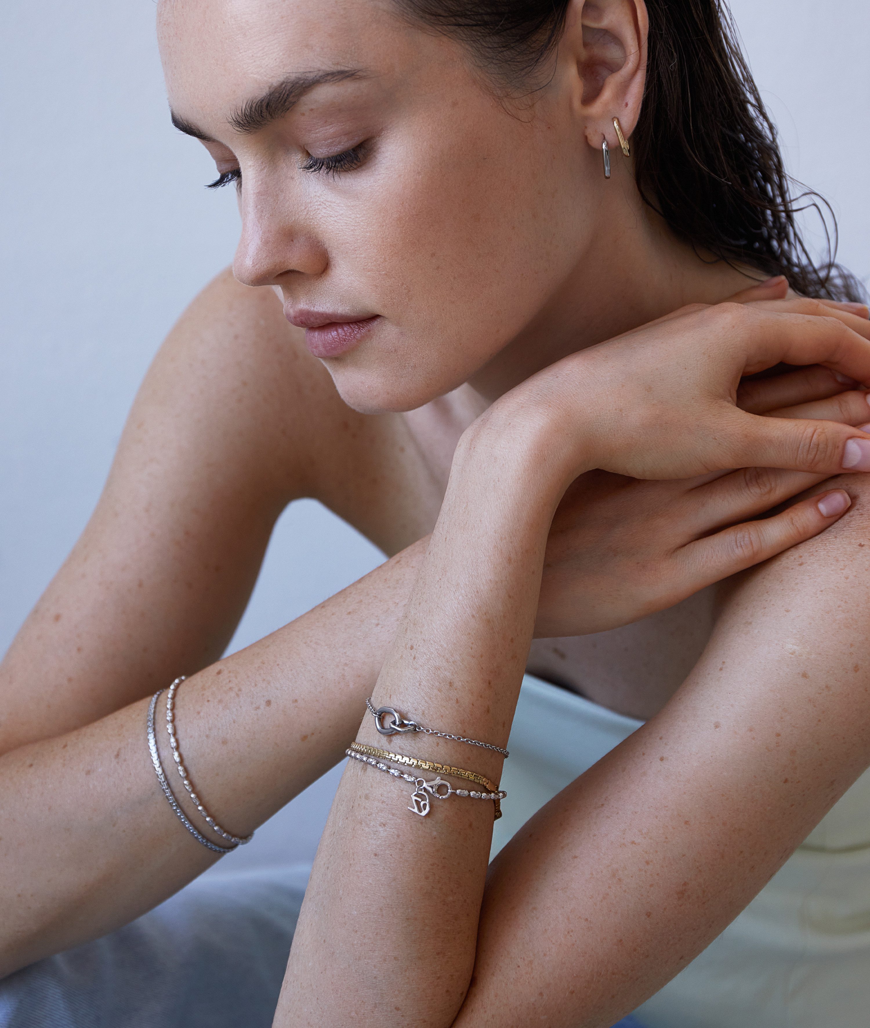 Echtzeit Paar Creolen Schmuck Geschenk Edelstahl Ohrringe Like Diamonds Tropfen, mit Zirkonia (synth) - Einhänger abnehmbar – Bild 3 von 5