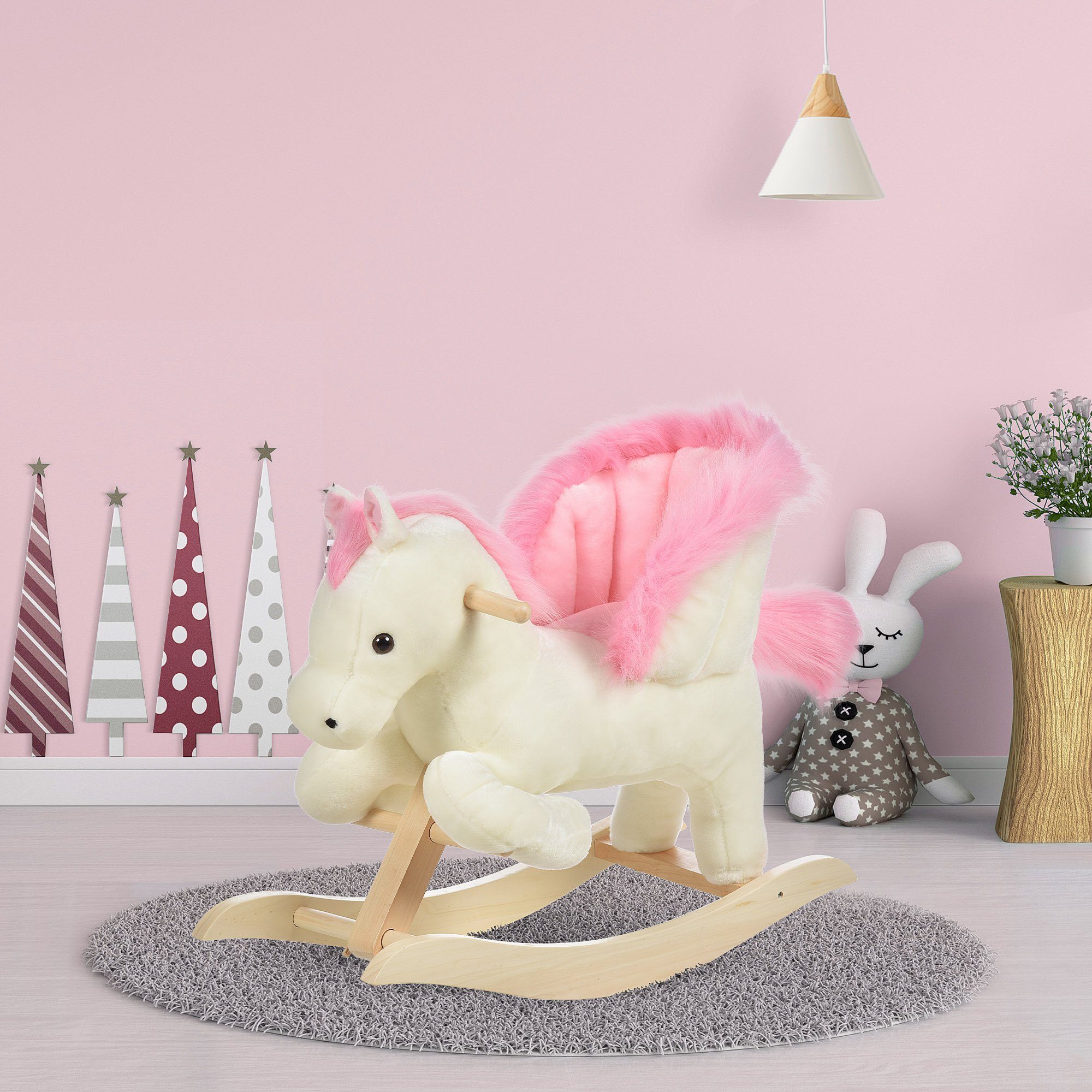 HOMCOM Schaukeltier mit Tiergeräusche Spielzeug für günstig online kaufen