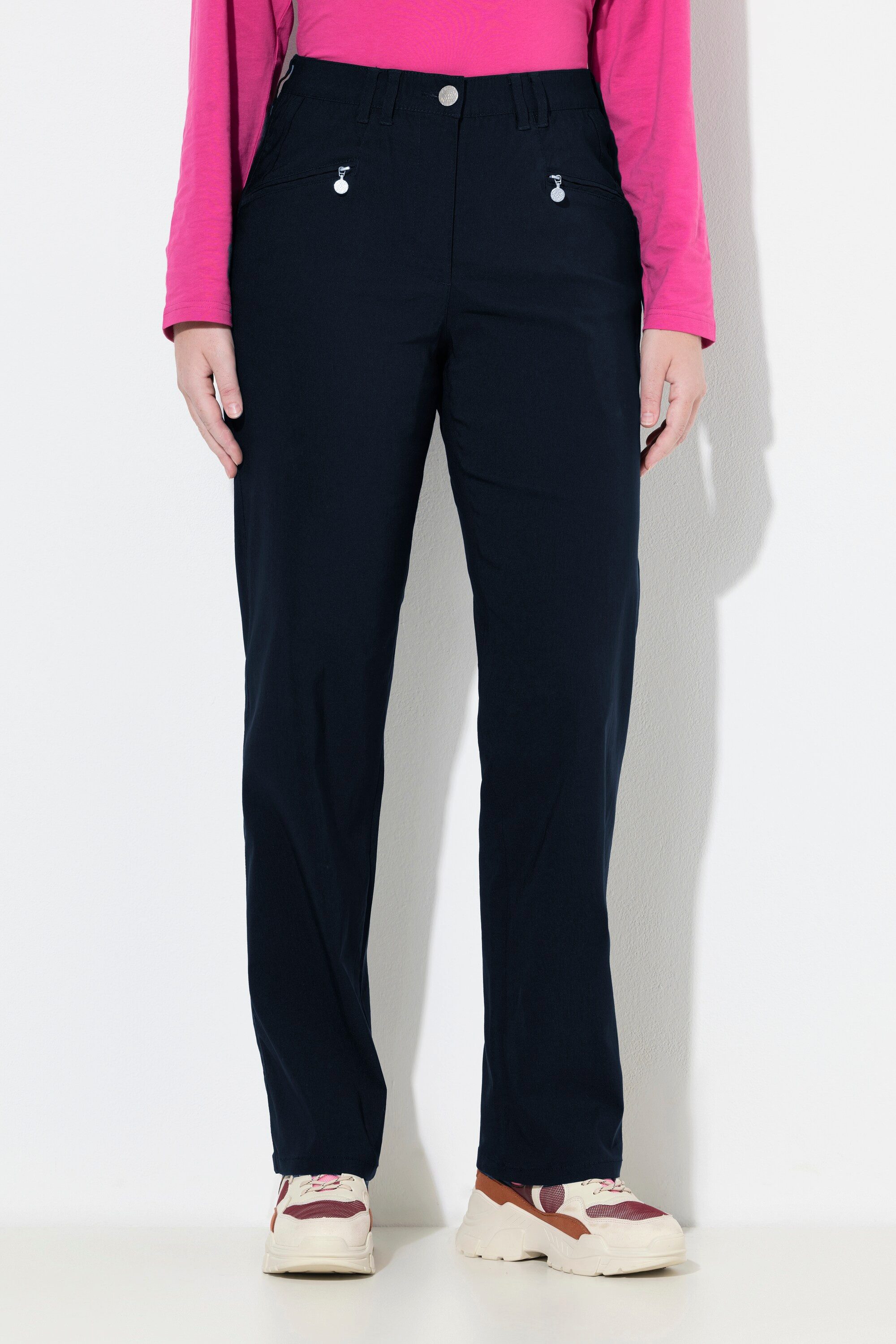 Ulla Popken Funktionshose Bengalinhose Mony konisches Bein Zipptaschen