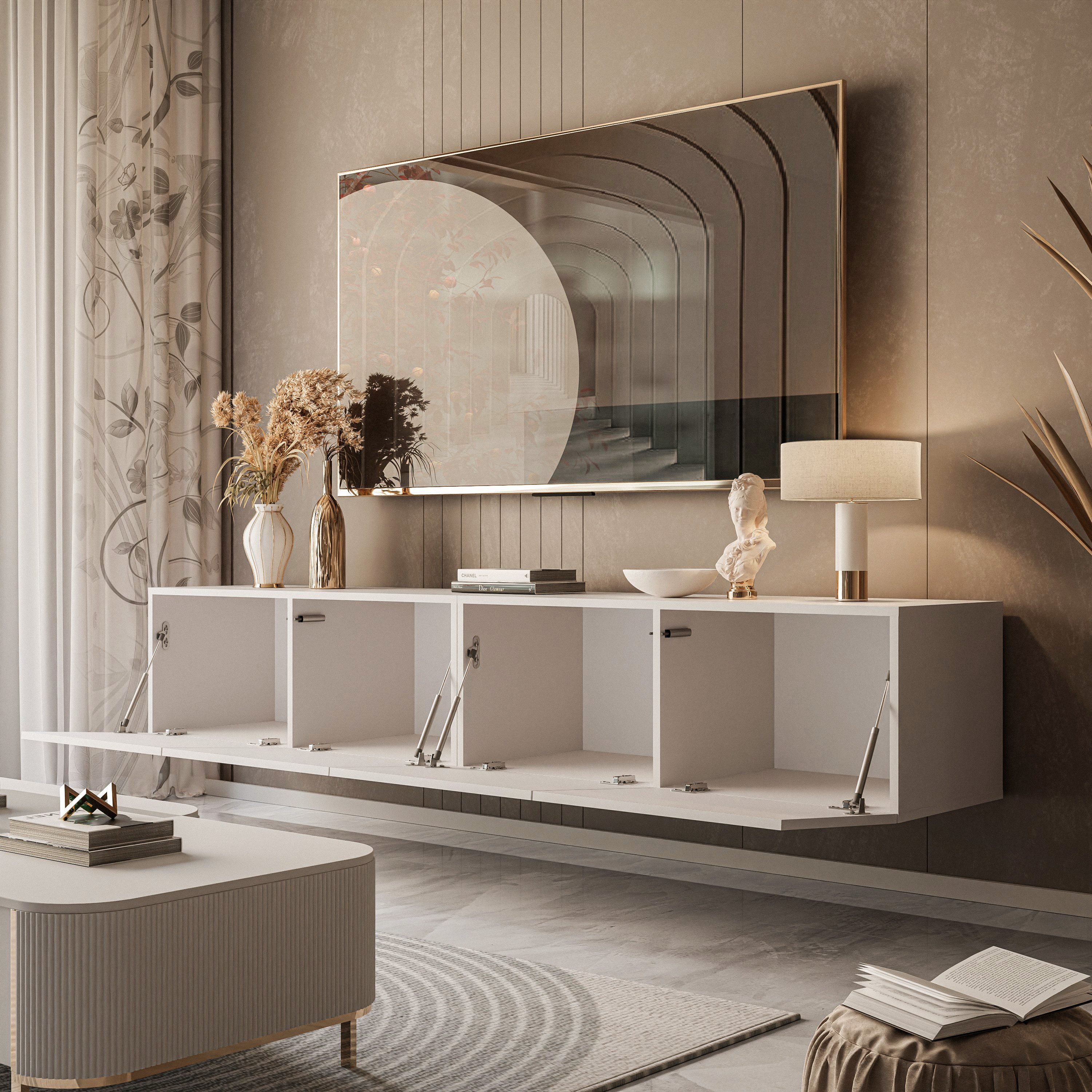 Lookway Lowboard COLGANTE KASCHMIR 200 cm TV-Schrank mit LED Beleuchtung