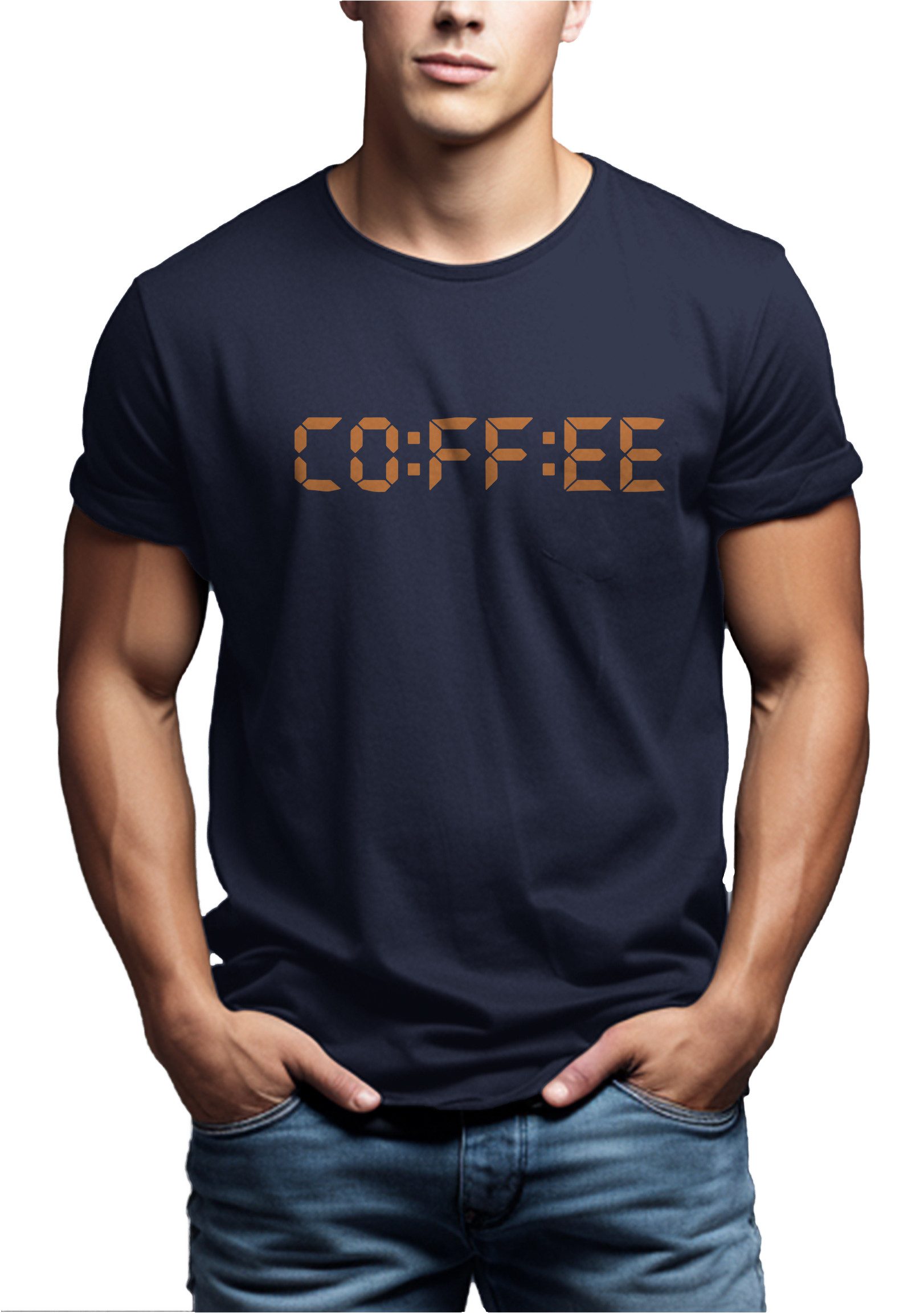 MAKAYA T-Shirt Lustiges Herrenshirt mit Kaffee-Spruch günstig online kaufen