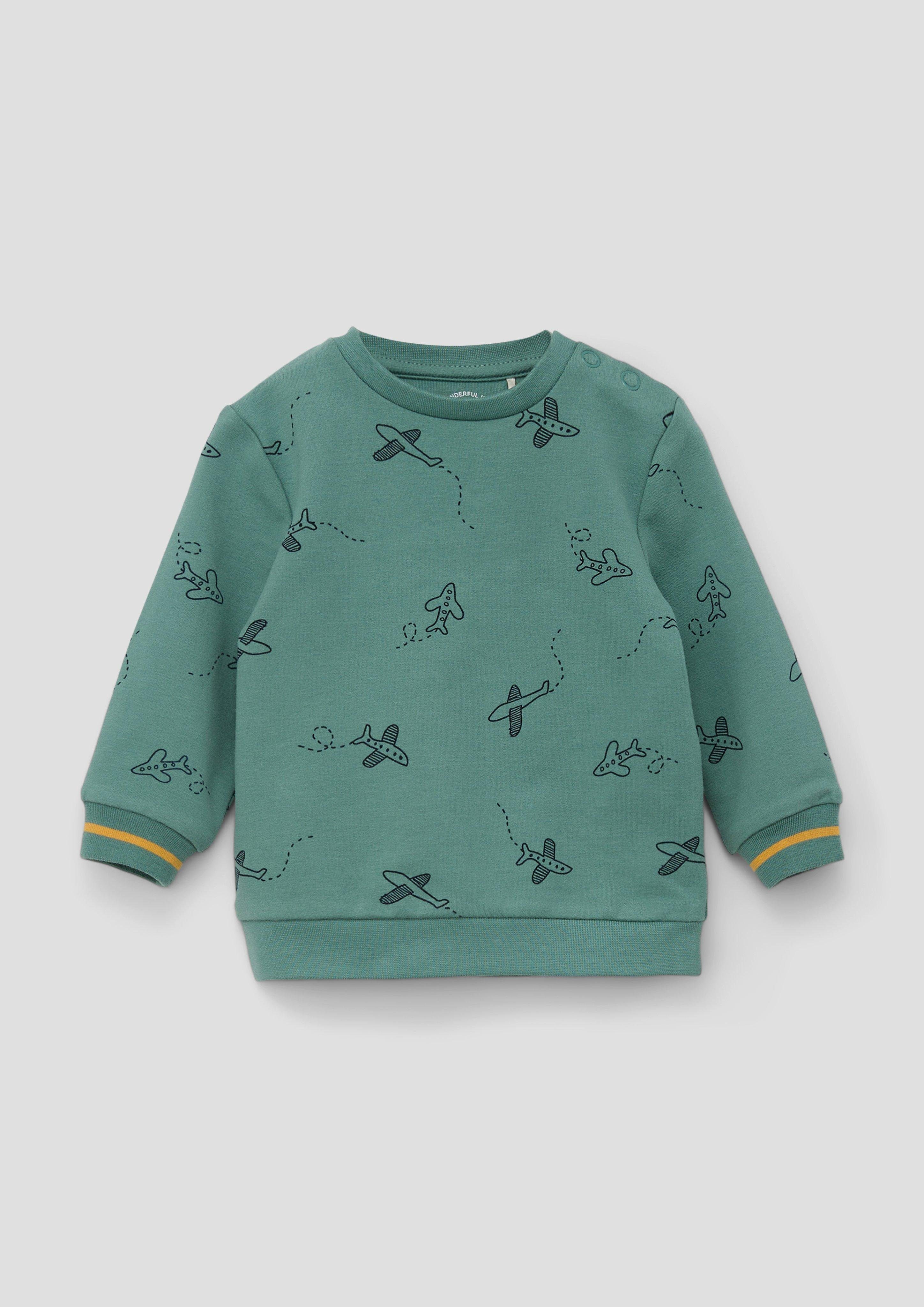 Sweatshirt Sweatshirt mit Allover-Print