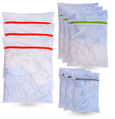 Everhomely® Wäschenetz 10er Wäschenetz Set - Wäschesäcke in 3 Größen Netz mit Reißverschluss,(10-St), 3 Verschiedene Größe