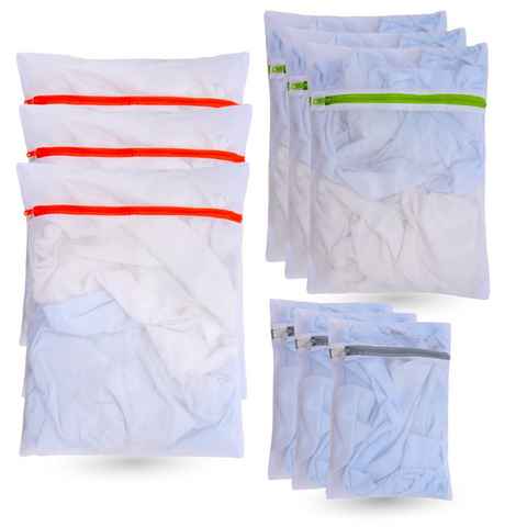 Everhomely® Wäschenetz 10er Wäschenetz Set - Wäschesäcke in 3 Größen Netz mit Reißverschluss,(10-St), 3 Verschiedene Größe