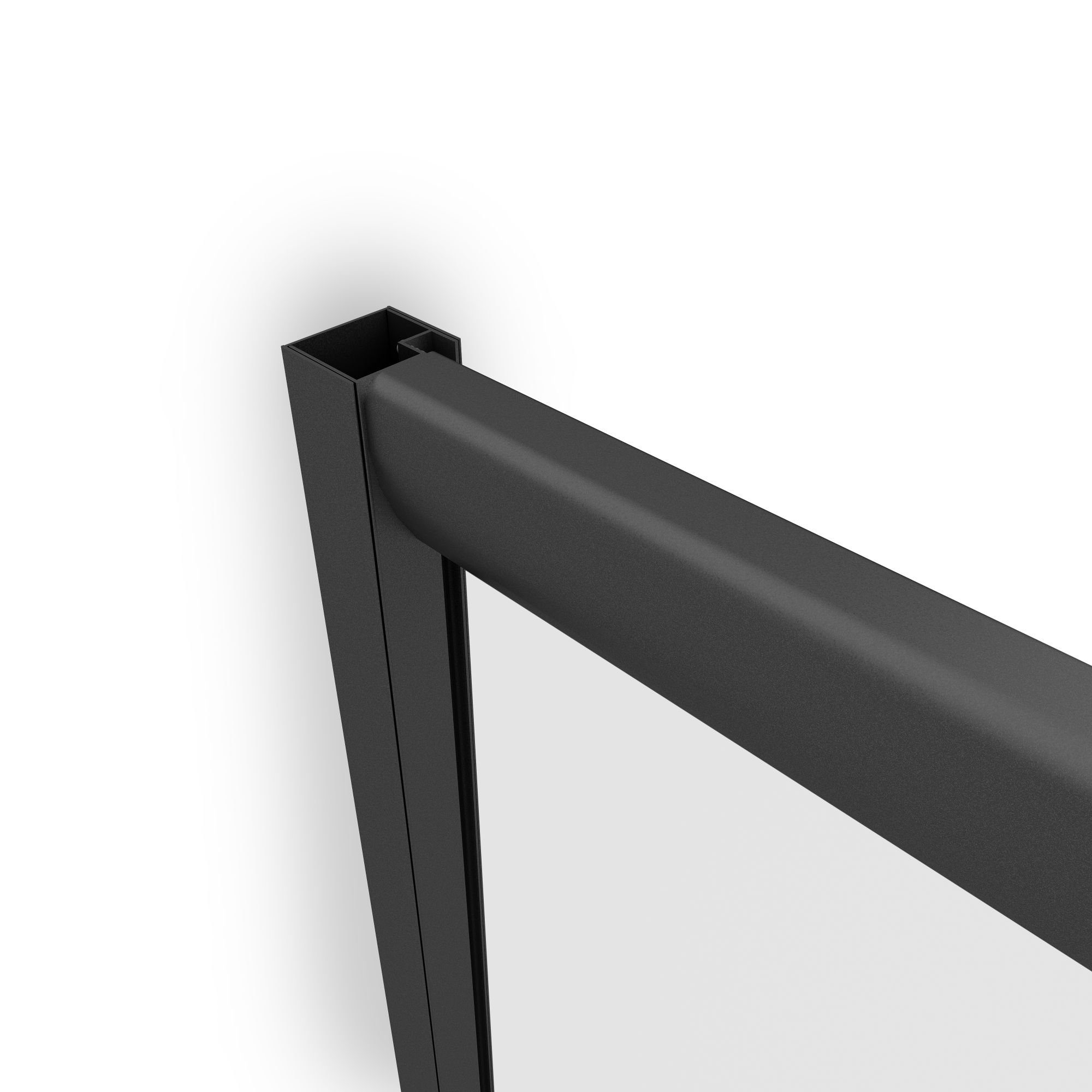 Schulte Eckdusche Corner 180 cm Höhe, BxT: 90x80 cm, Sicherheitsglas, Eckeinstieg Schiebetüren Schwarz