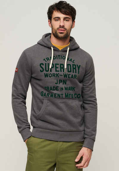 Superdry Kapuzensweatshirt WORKWEAR FLOCK GRAPHIC HOODIE