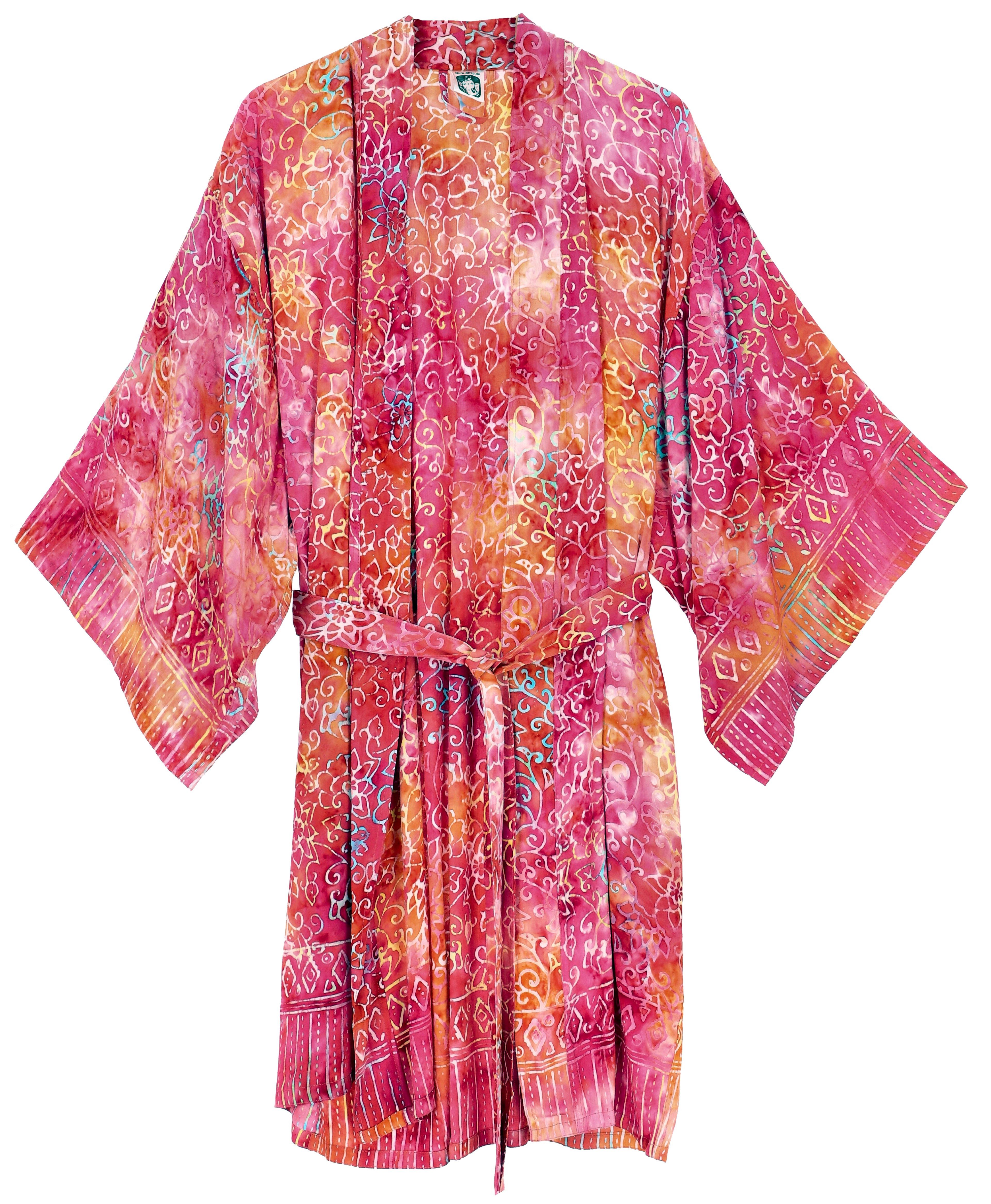 Guru-Shop Kimono Sommer Kimono, balinesischer Kimono mit.., alternative Bekleidung