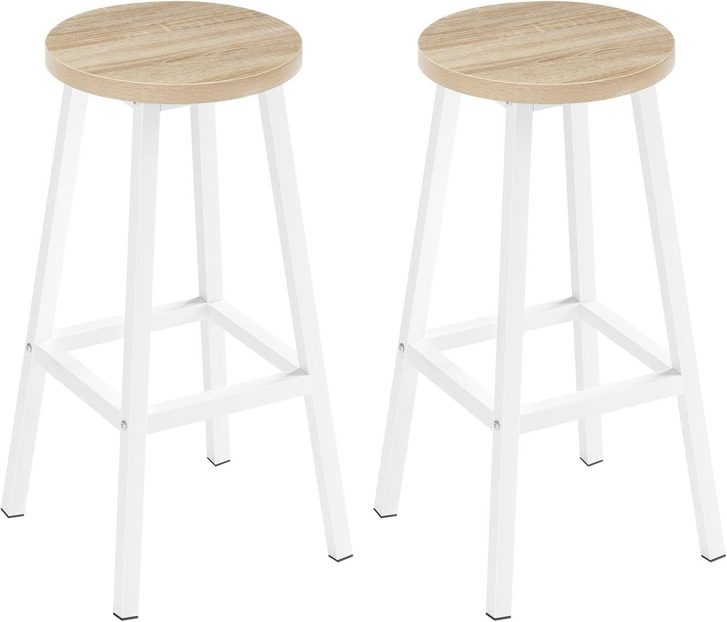 Klihome Barhocker (2 St), Barstühle mit Fußstütze, für Bar Kücheninsel Esszimmer