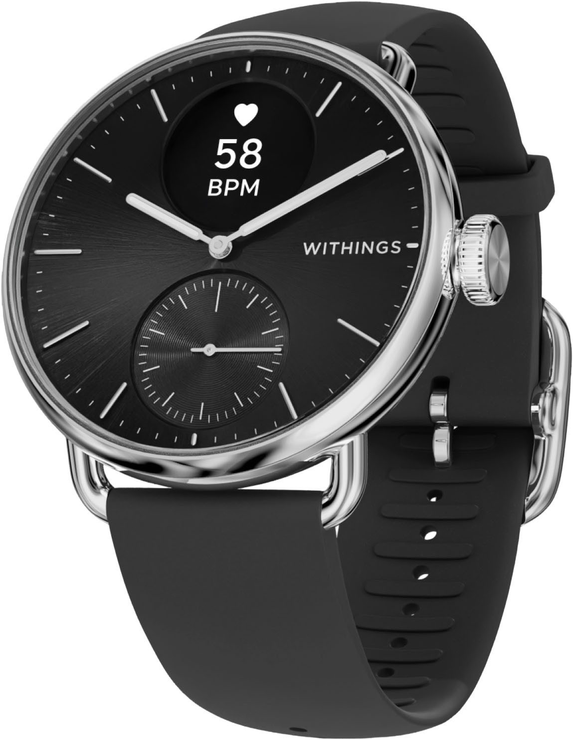 Withings ScanWatch 2 38mm, hybrid, Akku bis 35 Tage, 50 M Wasserdicht Smartwatch (HealthSense OS), Aktivitätstracking, Schlafüberwachung, Herzgesundheit, Temperatur uvm.