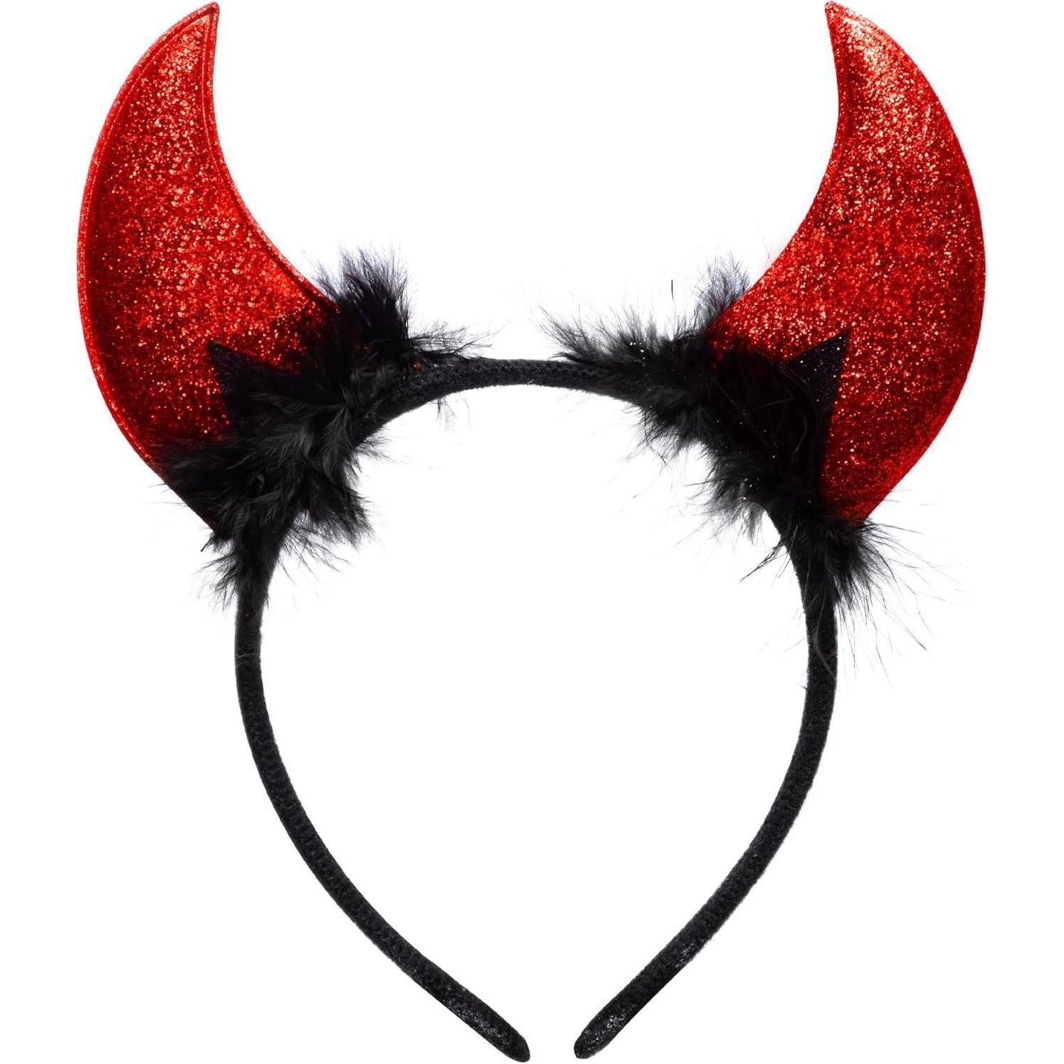 LuxusKollektion Teufel-Kostüm Halloween Teufelshörner Stirnband Dämonenhörner Rote Teufel Kostüm