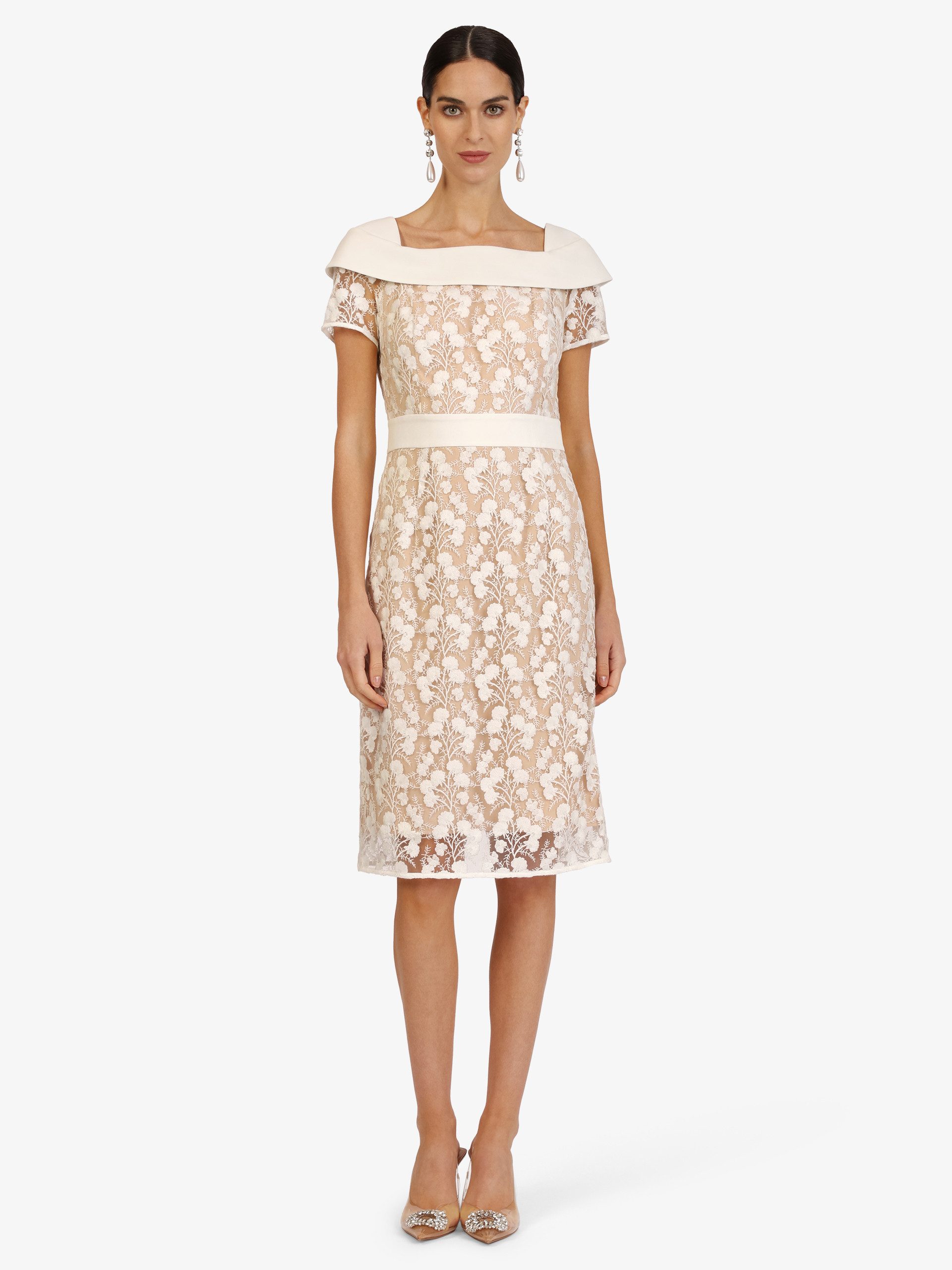 Kraimod Cocktailkleid mit Carmen-Ausschnitt