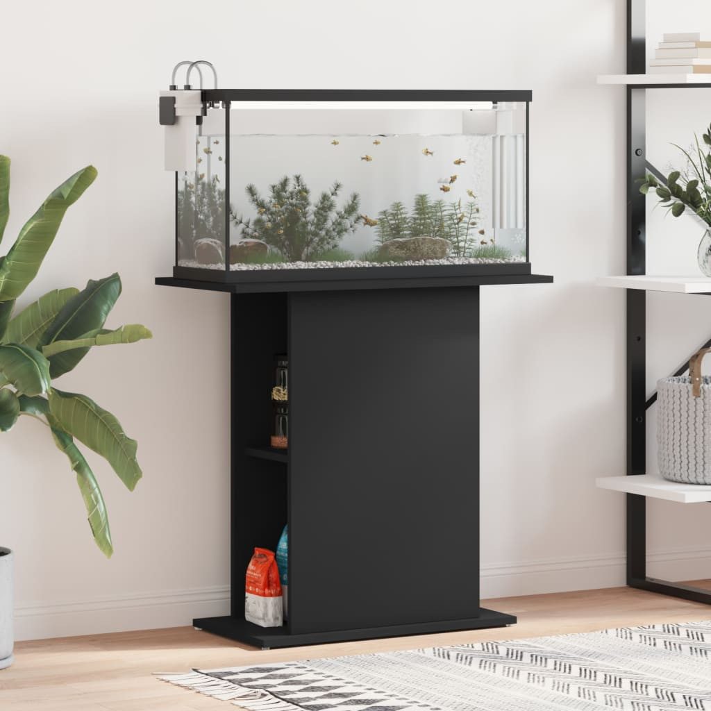 vidaXL Aquariumunterschrank Aquariumständer Schwarz 75x36x72,5 cm Holzwerks günstig online kaufen