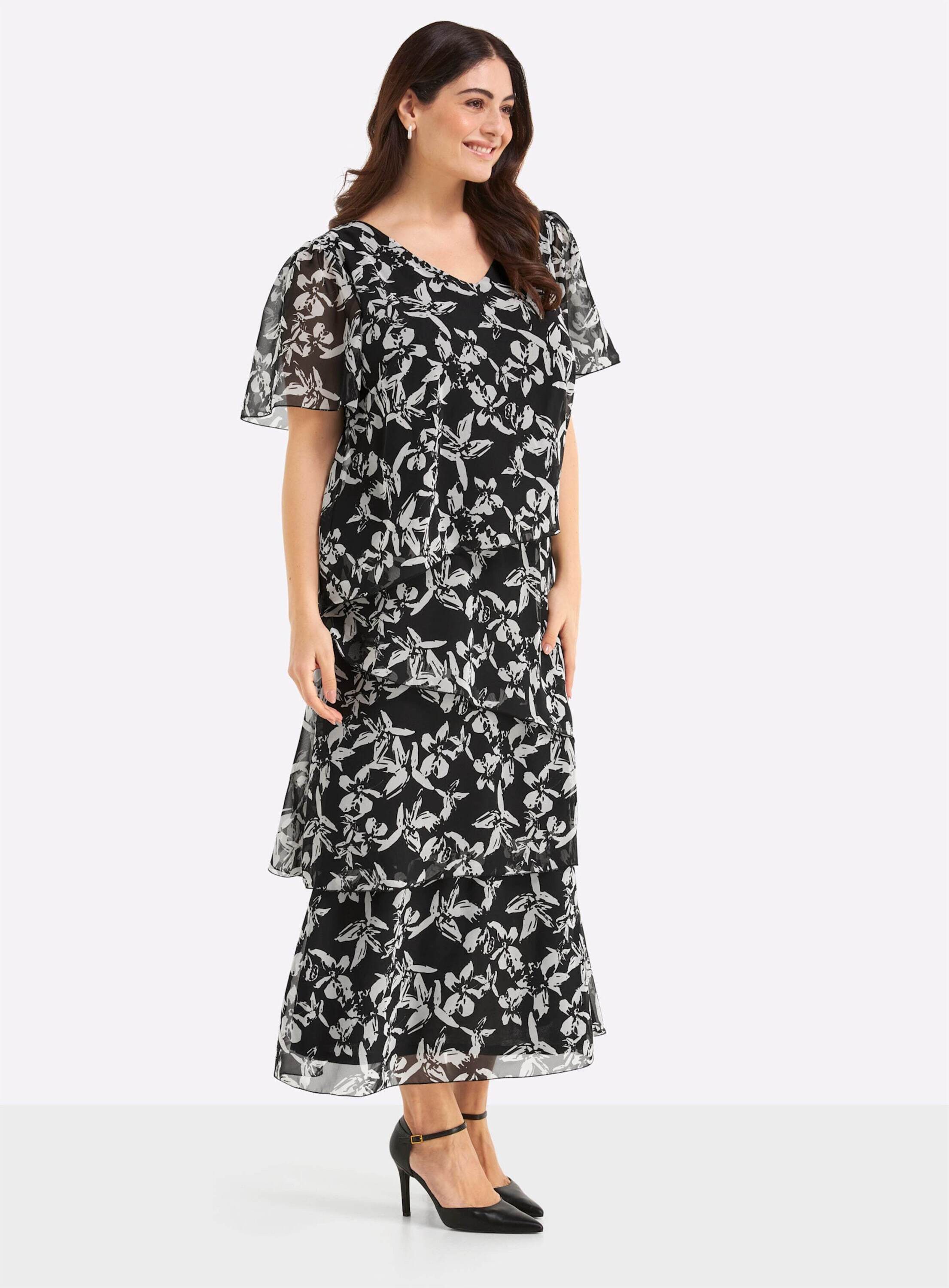 Sheego Etuikleid Abendkleid Kurzarm