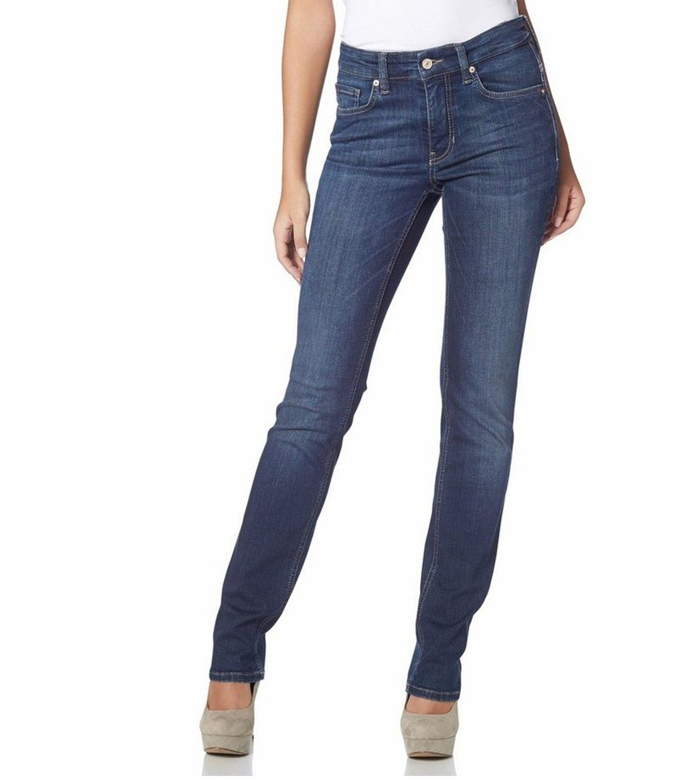 MAC Regular-fit-Jeans »MAC Melanie Stretch-Jeans klassische Damen Hose  Freizeit-Hose Blau« online kaufen | OTTO