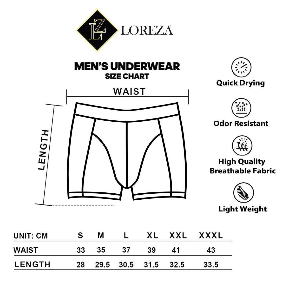 LOREZA Boxershorts 10er Set Boxershorts - Basics - Mehrfarbig (Spar-Packung, 10-St)