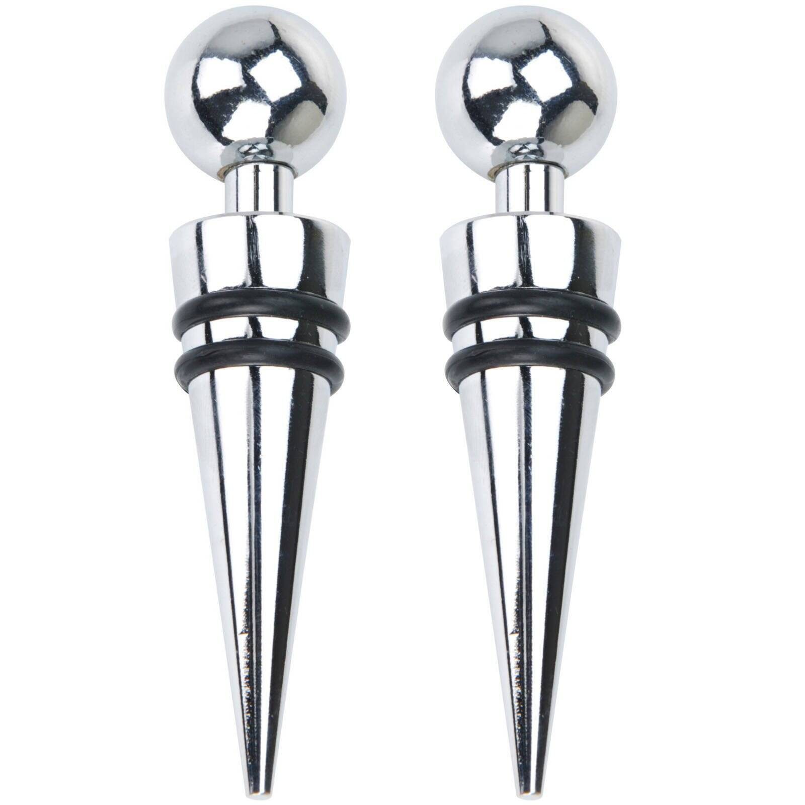 Excellent Houseware Flaschenverschluss Mehrweg-Weinkorken, Metall, 2er-Set, (2er-Set)