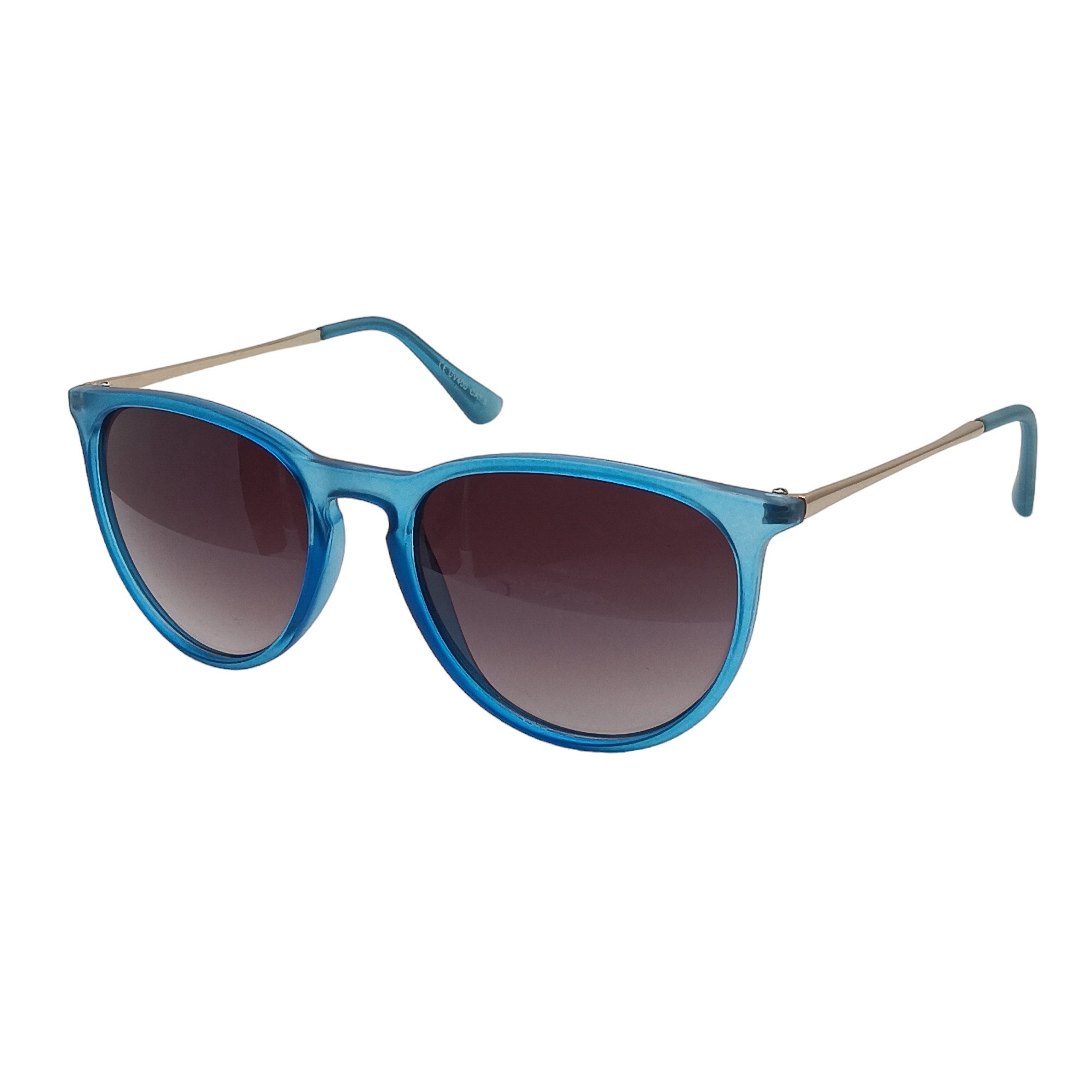 LUXXADA Sonnenbrille (Damen Brille mit Brillenbeutel) transparent blaues Gestell in Panto Form