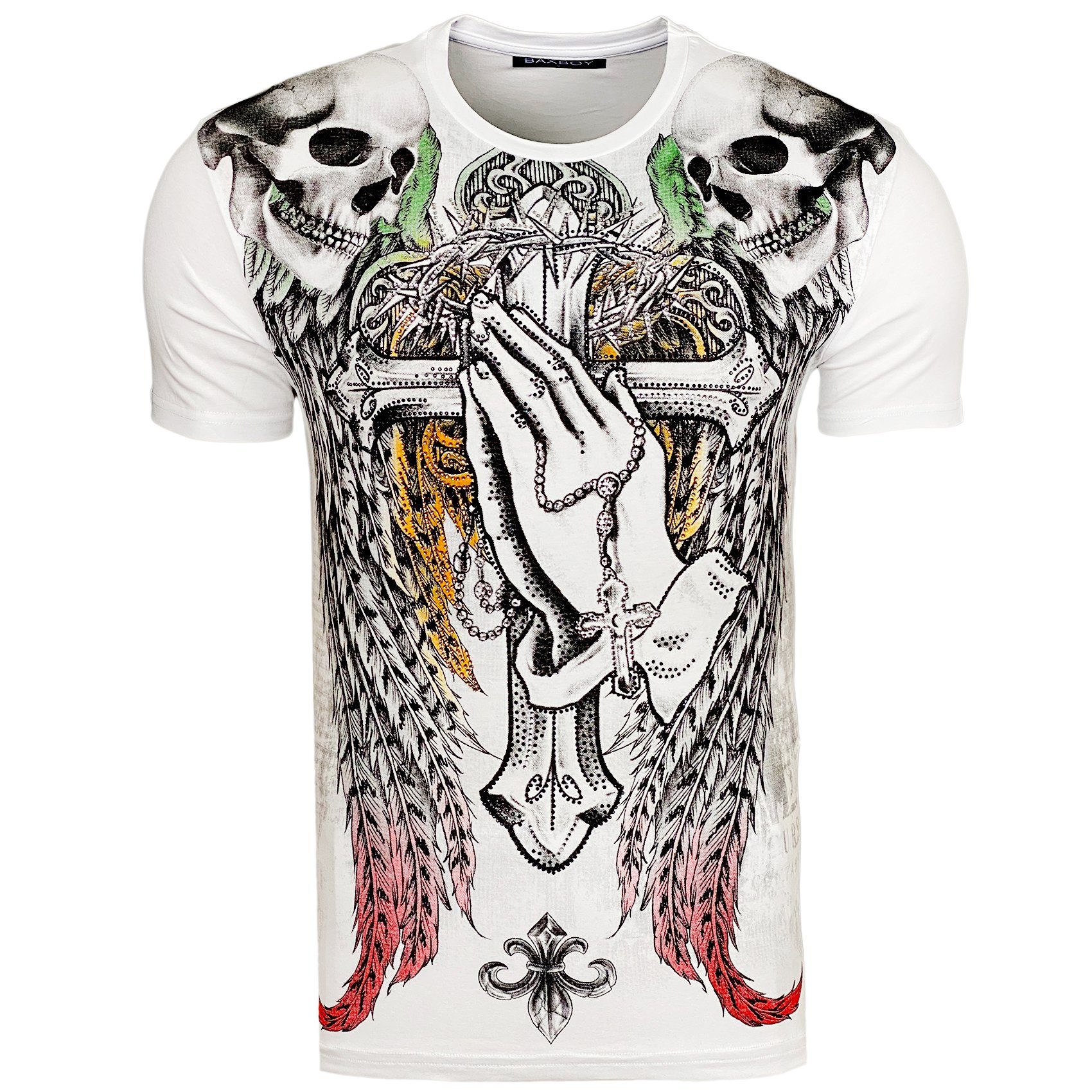 Baxboy T-Shirt Baxboy Totenkopf T-Shirt günstig online kaufen