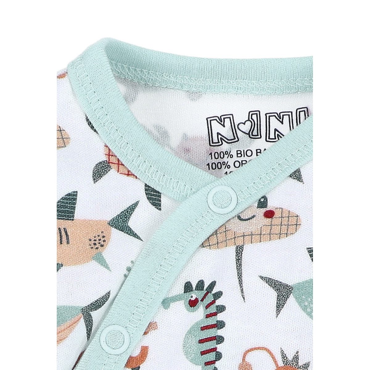 NINI Langarmwickelbody Meerestiere Unisex Kinder (1-tlg) Langarm Einteiler, Body, Longsleeve-Body, Bodysuit, Stretchbody