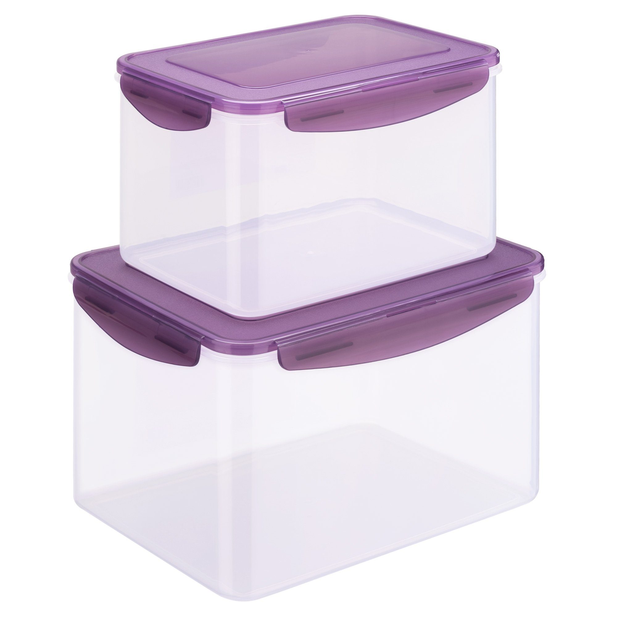 aus Kunststoff, Polypropylen, 4,8l (2-tlg) Vorratsdose Navaris Set: 9l Lunchbox Deckel - mit & Frischhaltebox