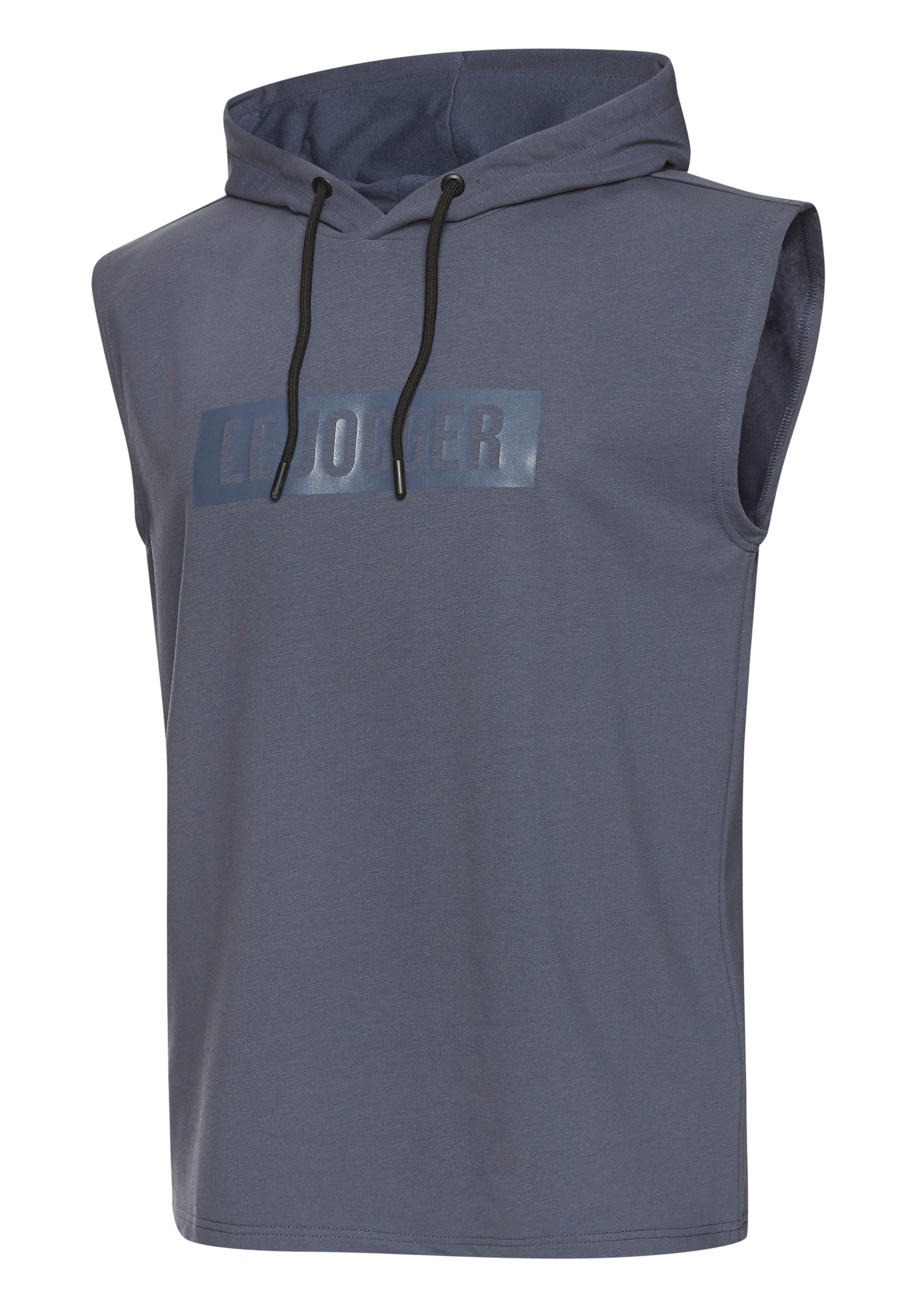 le jogger® Kapuzenpullover mit Druck und Kordelzug